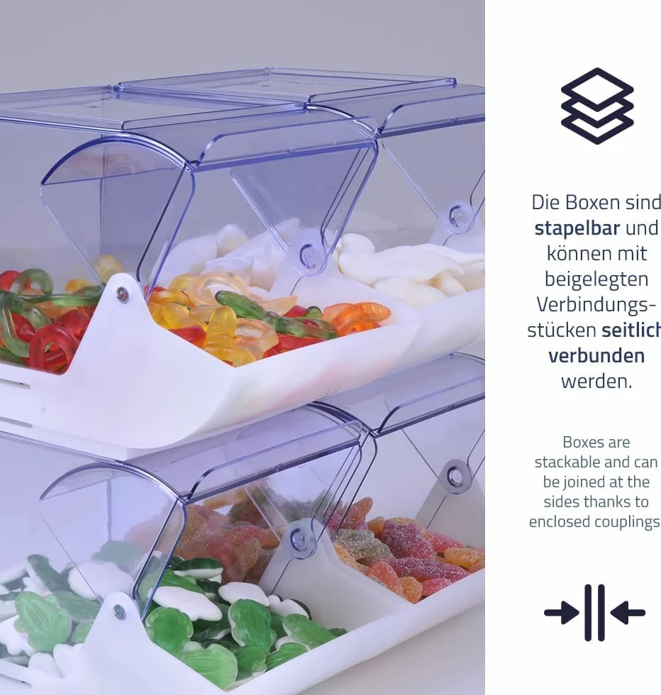 hünersdorff Caja de polipropileno con tapa transparente 3,7 litros almacenamiento