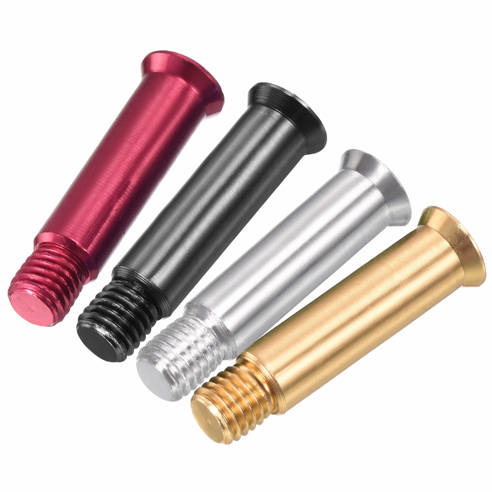 PATIKIL 34mm En Línea Eje Tornillos 8 Paquete Eje Hexagonal Zócalo Tornillo Reemplazo Fijación Aluminio para Patines Rodillo