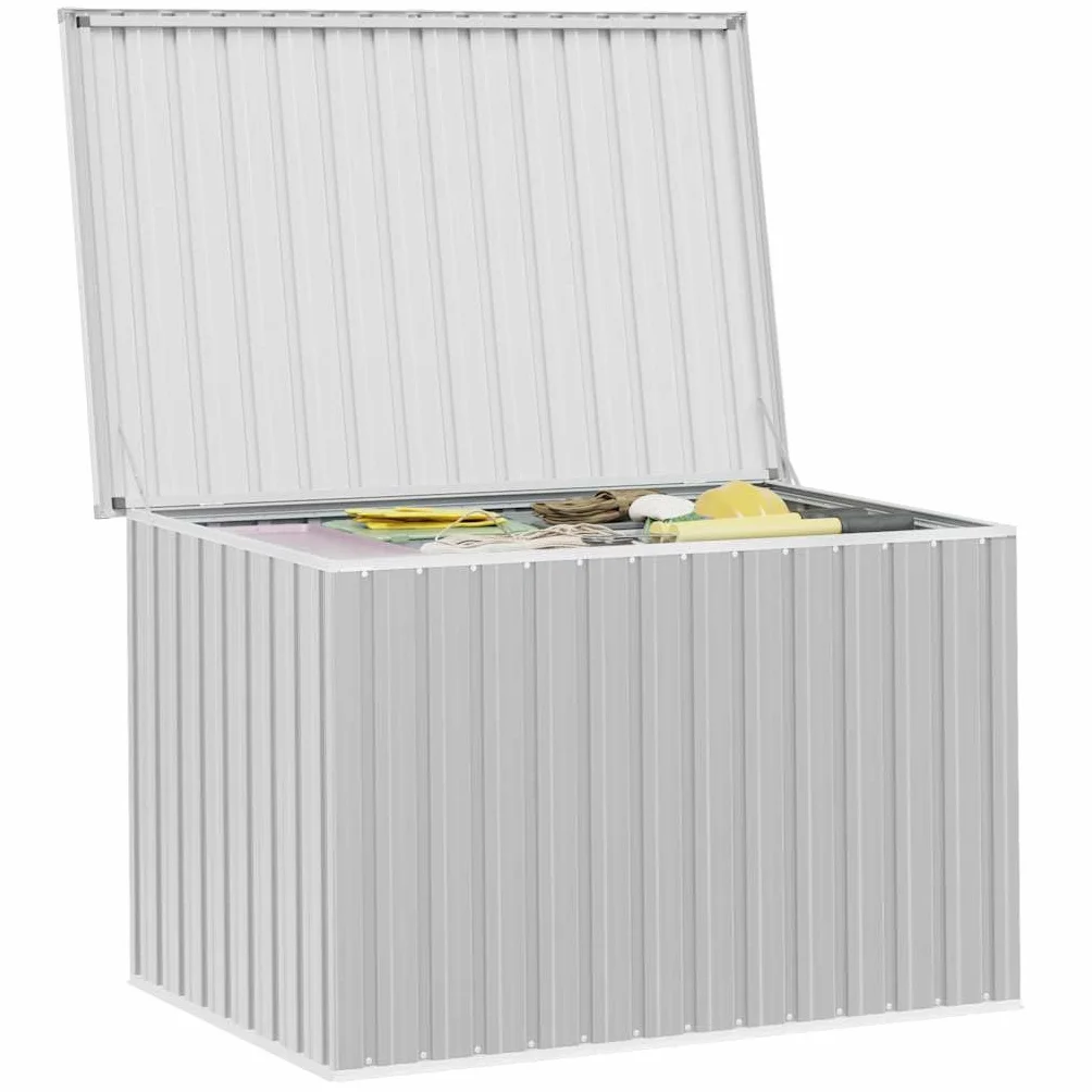 Caja de almacenaje para jardín Gris 149x99x93 cm