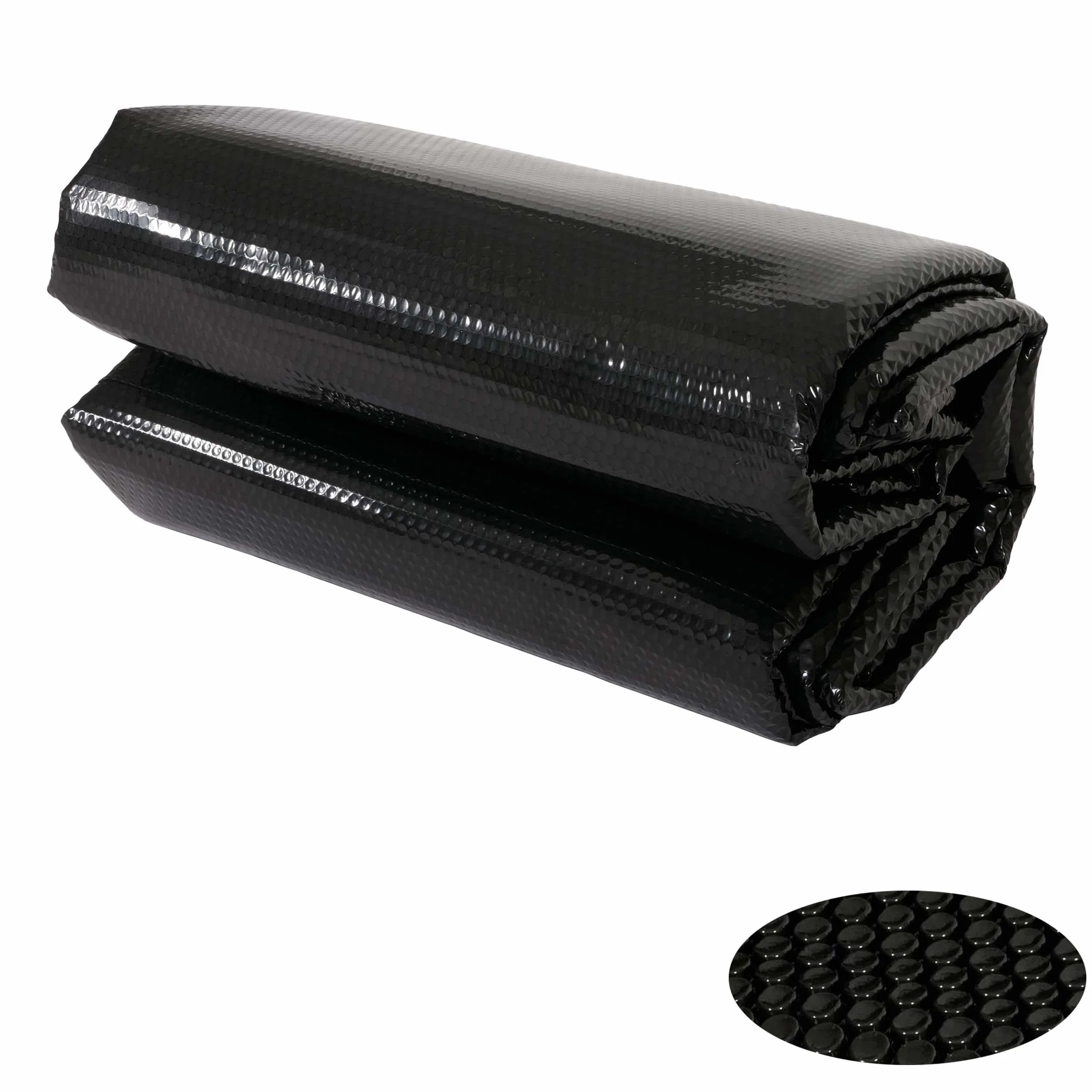 Cubierta solar para piscina 400 µm ovalada 7,31 x 3,65 m negro