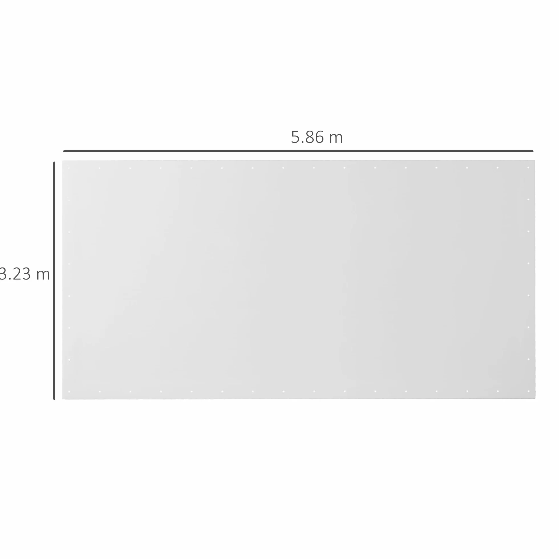 Outsunny Manta de Repuesto 6x3 m Anti-UV para Cochera Polietileno Blanca