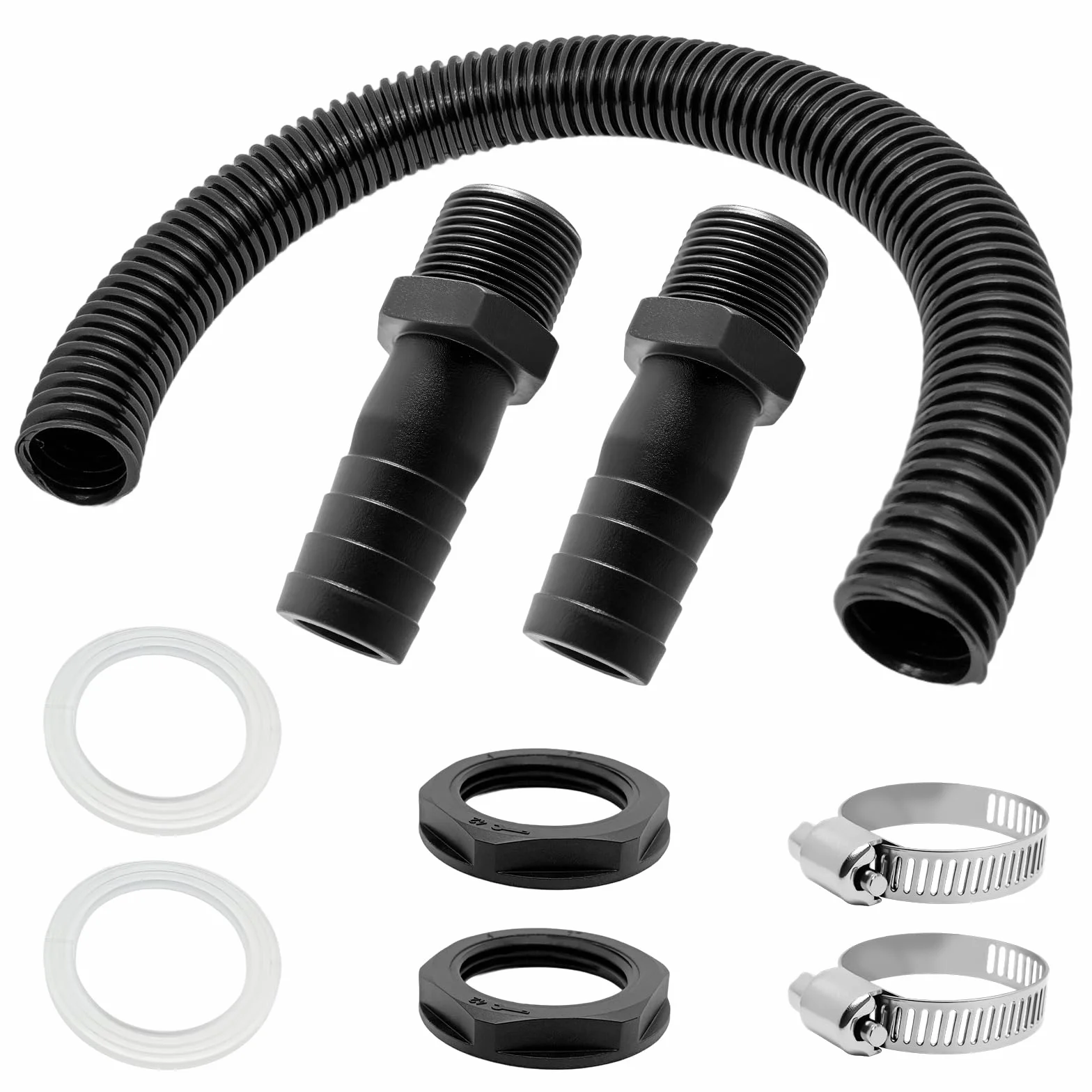 Kit de colectores para agua de lluvia, conector para bajera y cisterna con goma y junta