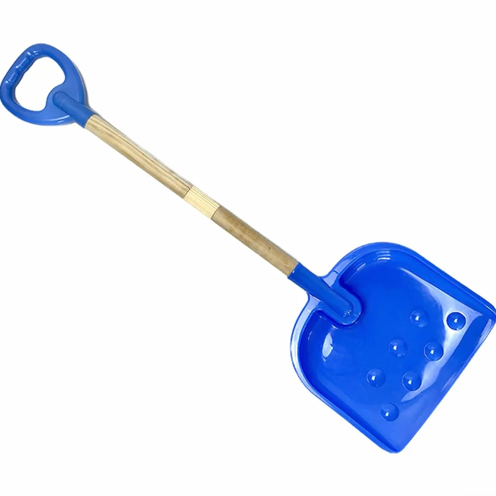 Pala de nieve para niños, pala de mango de madera, herramienta de longitud ajustable, equipo de invierno para niños, pala de plástico ligera, equipo de juego al aire libre, excavación de