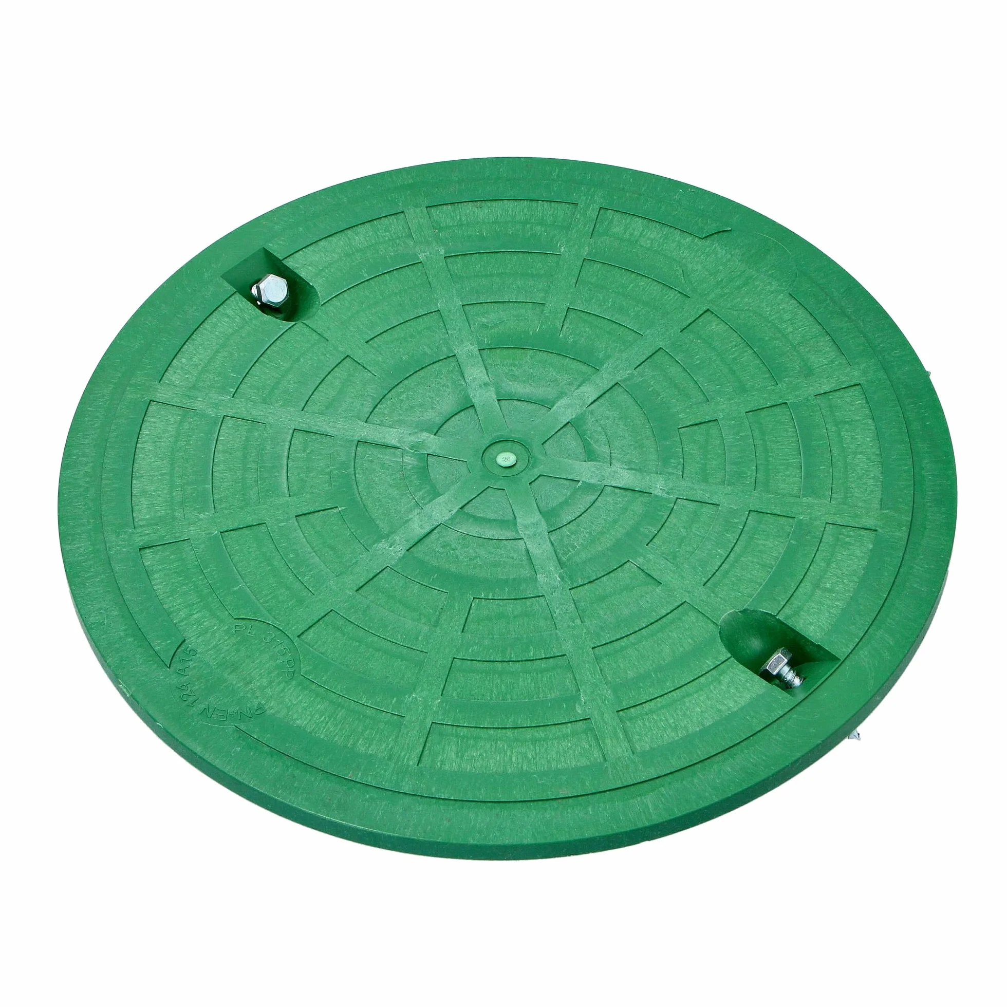 Millto Tapa de tubería DN315 polipropileno A15 verde carga 1,5 t
