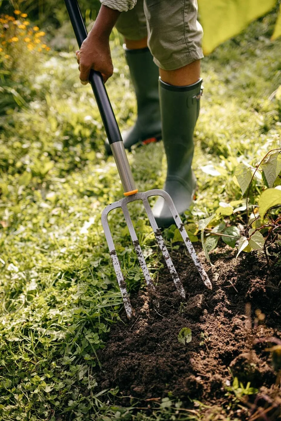 Fiskars Horca de jardín 4 púas 132 cm Acero al boro Gris/Negro