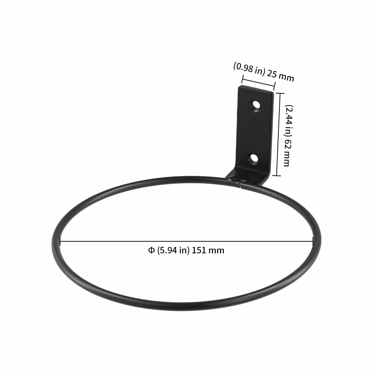 KEILEOHO 6 unidades soporte macetas 15 cm negro pared balcón jardín