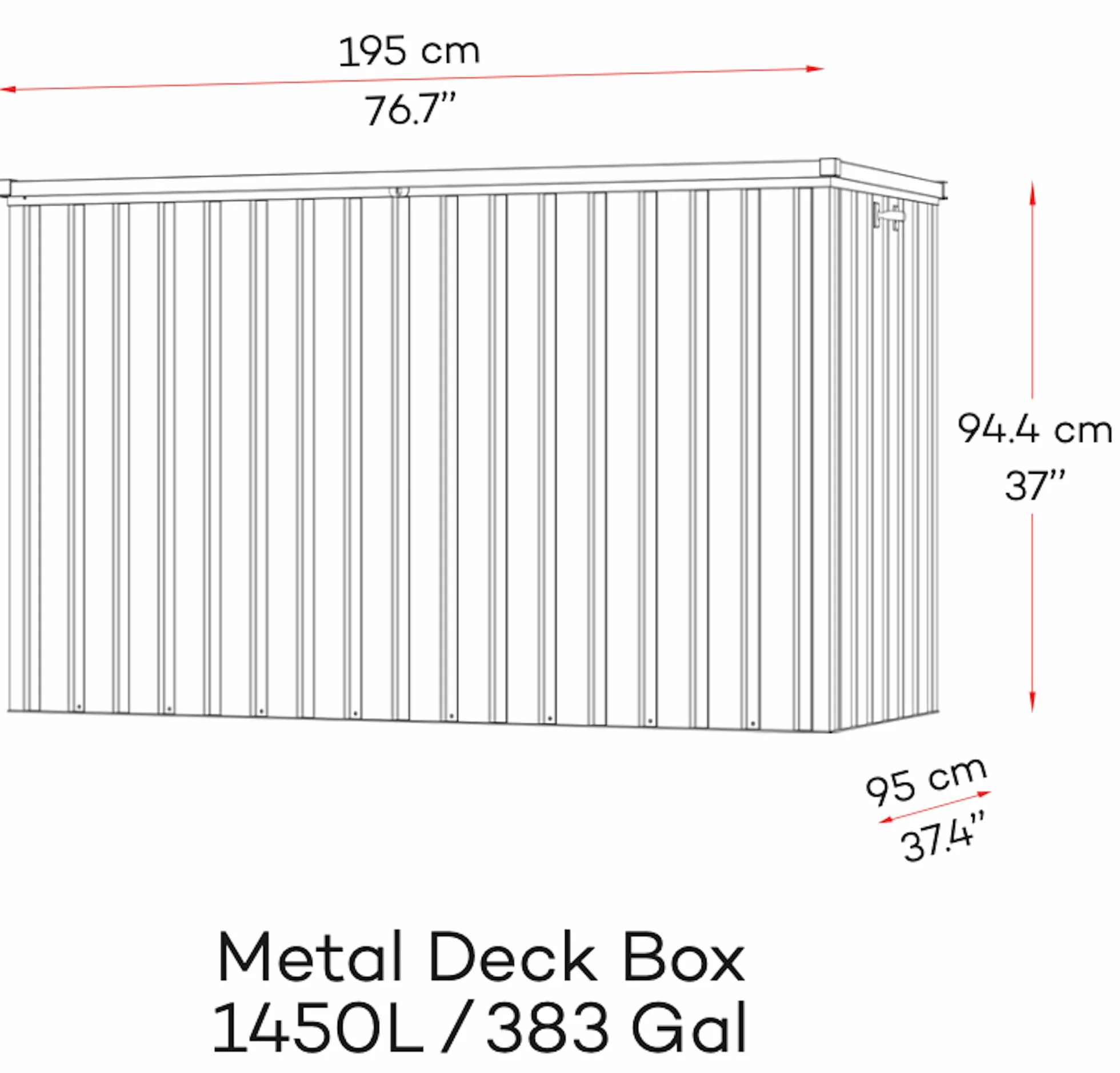 Duramax Caja de cojín y Banco 1,9 (1450) con Cilindro de Gas hidráulico, Antracita Metal