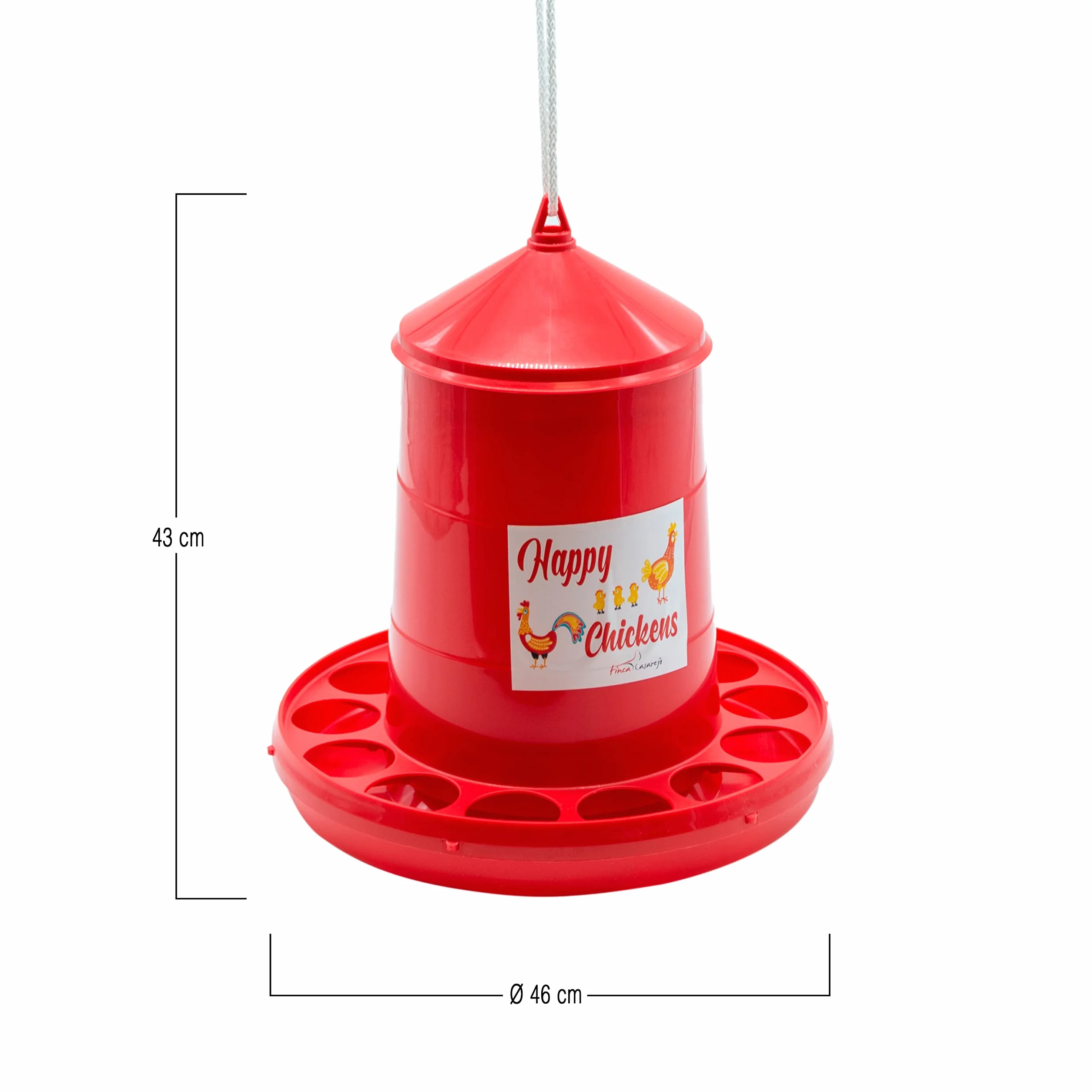 Happy Chickens Pack Comedero y Bebedero para Gallinas 12kg 10L Plástico Resistente
