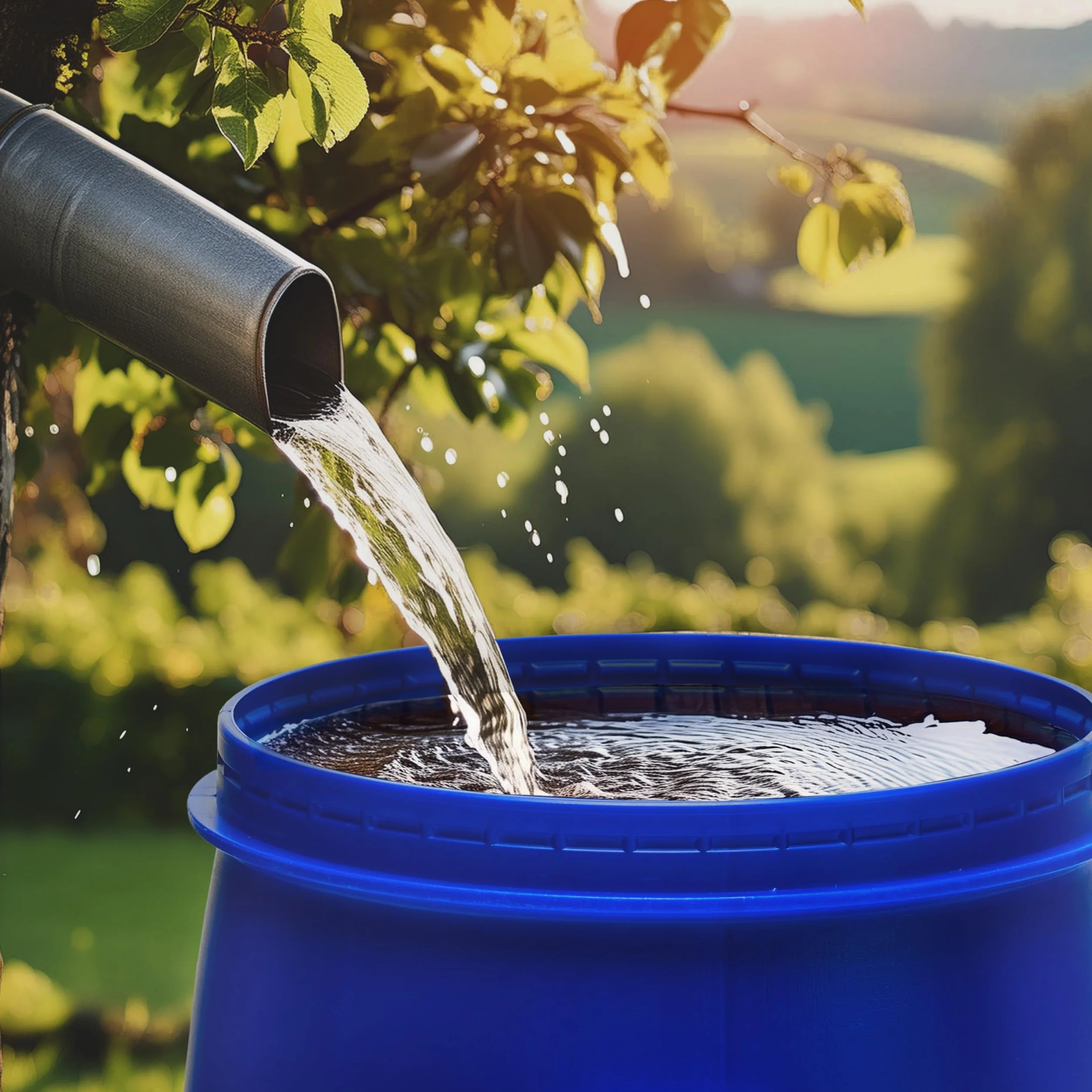 Barril de Agua de Lluvia HDPE 120 litros con Tapa Boca Ancha Garronda