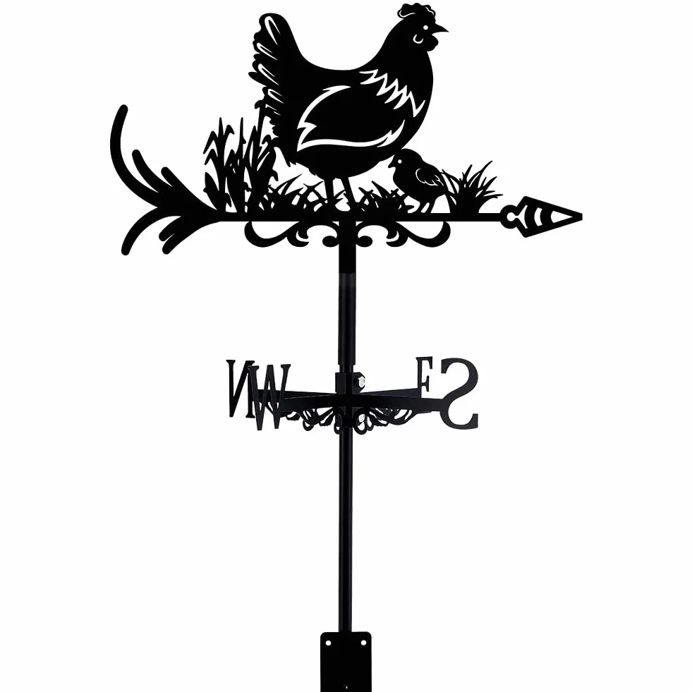 SUPERDANT Metal Gallina Veleta Hierro Forjado Techo Jardín Decoración Al Aire Libre