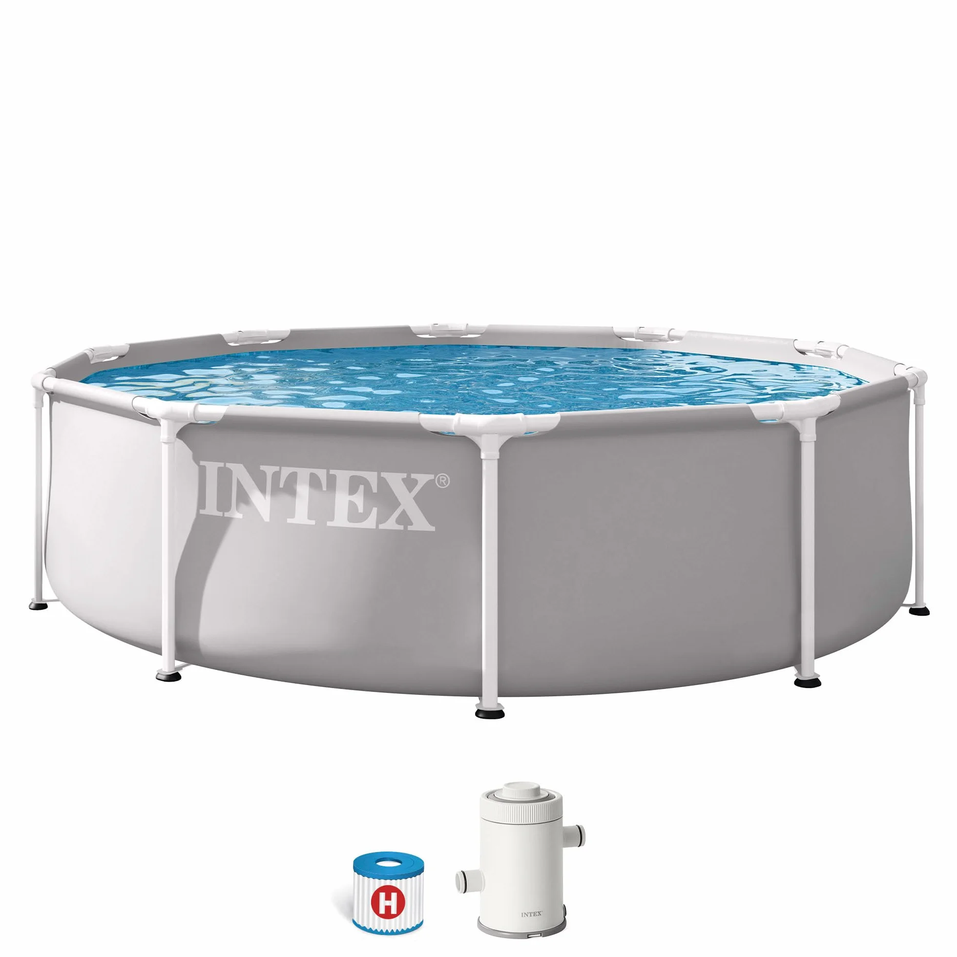 Intex Piscina Desmontable 305x75 cm 4485 litros Estructura metálica 4 Personas Incluye Depuradora Conexiones 32 mm