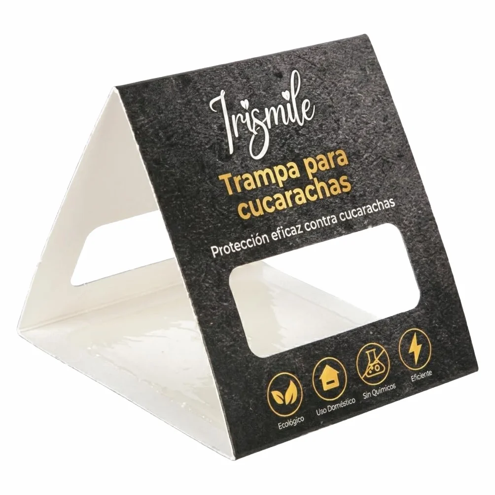 Trampas para Cucarachas 30 Piezas - Adhesivo Extra Fuerte con Atrayente Sin Químicos - Seguro para Niños y Mascotas