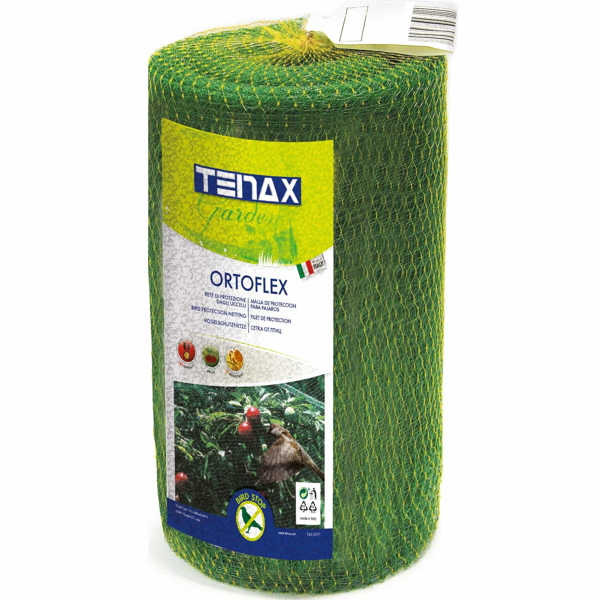 TENAX Ortoflex 2,00x10 m Verde Malla Antipájaros Protección Frutos Cultivos