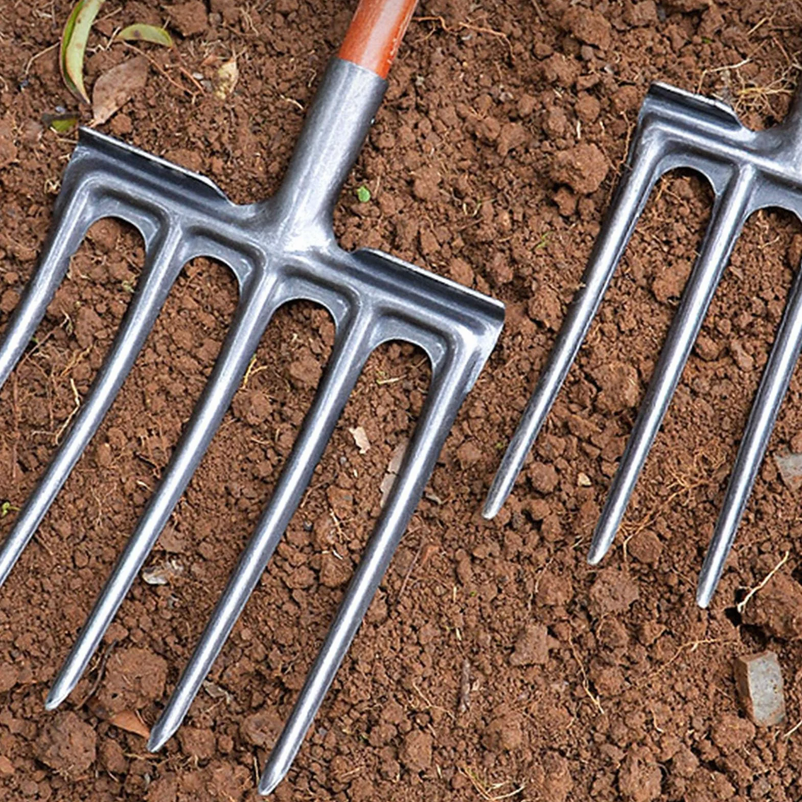Horquilla de excavación de acero con alto contenido de carbono, 4 dientes, antirrotura