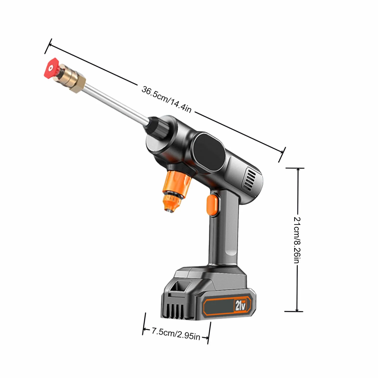 Hidrolimpiadora Máquina de Limpieza Sin Cable 21V | De Suelos Portátil Para La Limpieza De Coche Jardín Entrada Terraza Patio Exterior Industrial Y Comercial