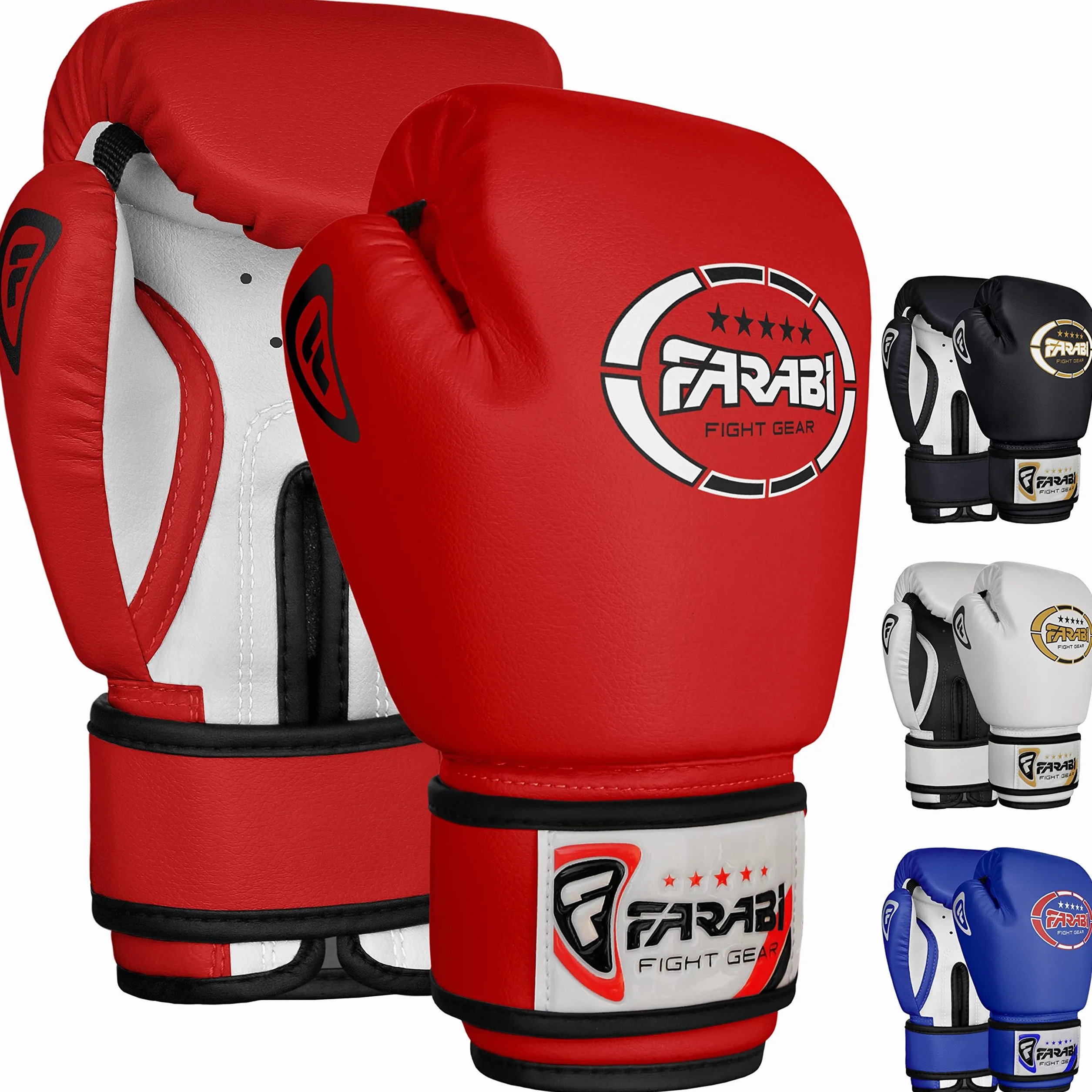 Farabi Sports Guantes Boxeo niño 4 oz 6 oz 8 oz MMA Muay Thai Saco