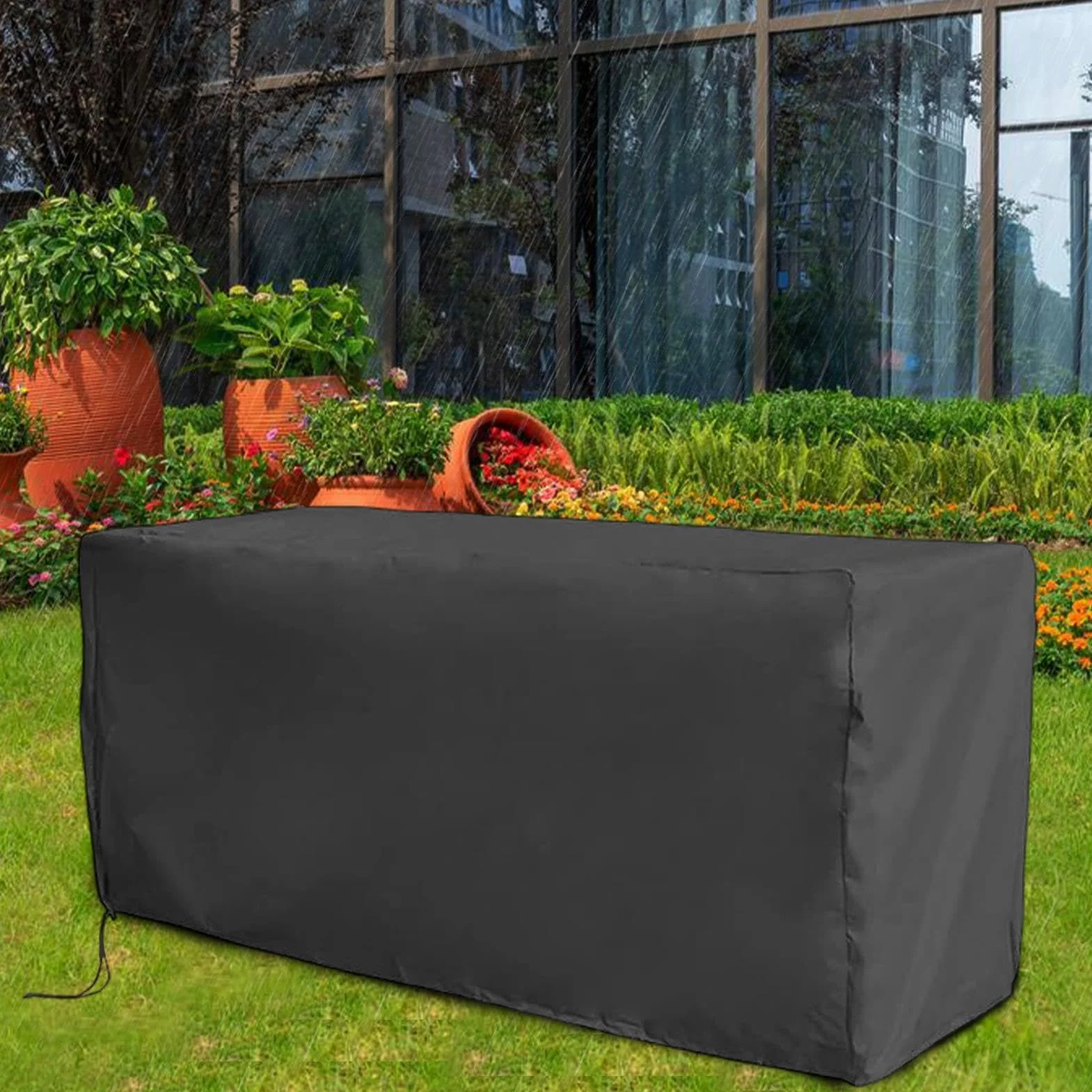 Generisch Baúl multiusos para jardín 100 cm resistente al agua UV 123 x 62 x 55 cm