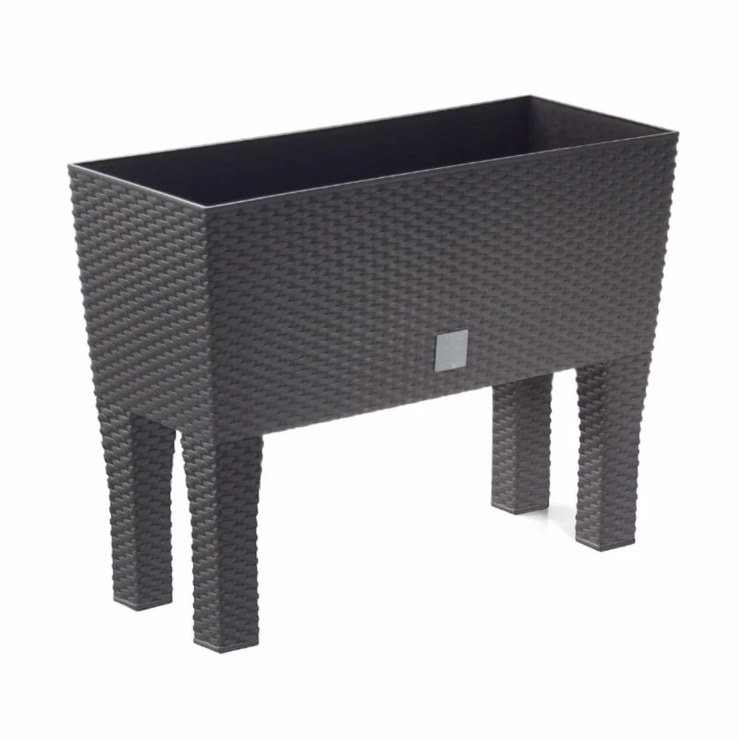 Prosperplast Jardinera c/patas mod. rato jh 600. c/autorriego 60x25x46cm. chocolate, Ocre oscuro, 60 cm