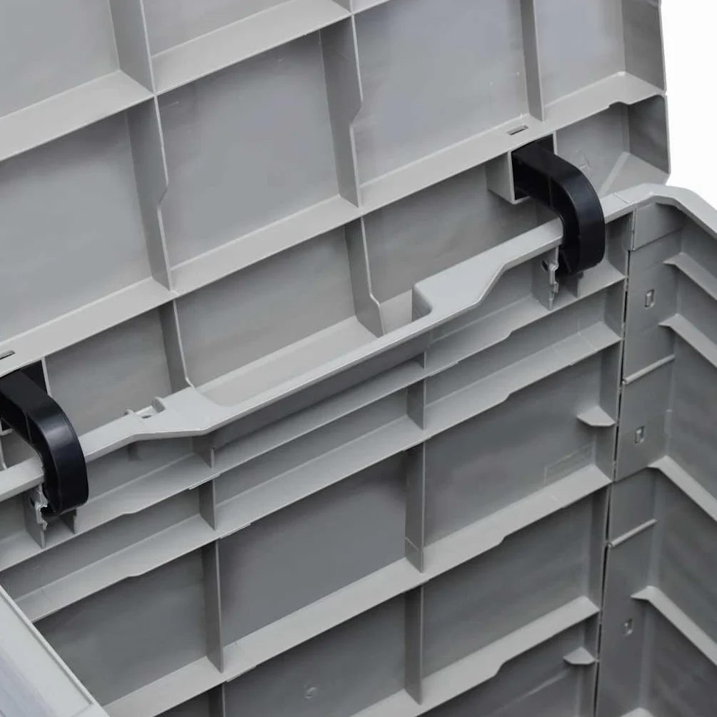 vidaXL Caja de Almacenamiento de Jardín 90 L Gris Claro