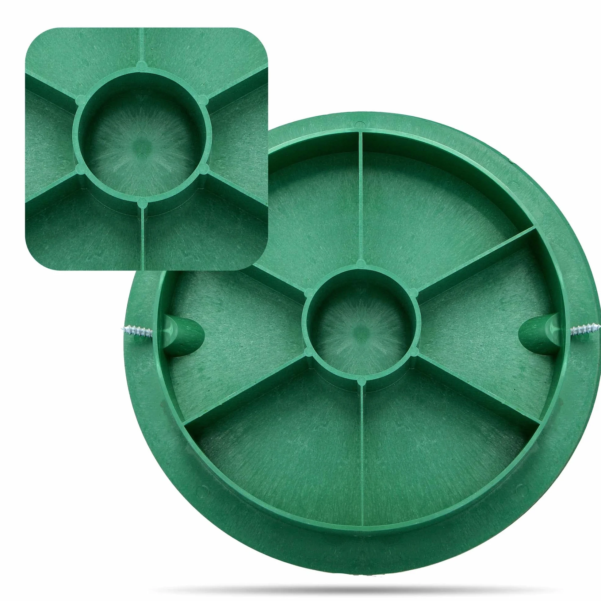 Millto Tapa de tubería DN315 polipropileno A15 verde carga 1,5 t