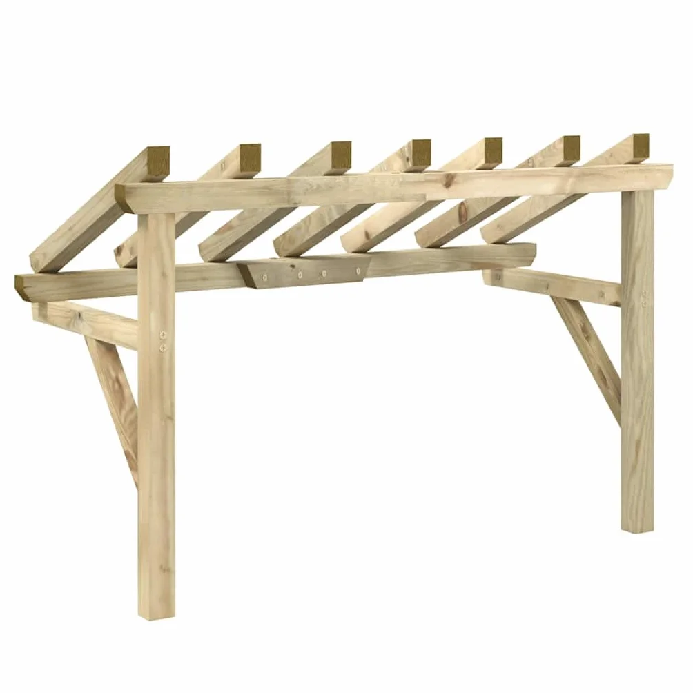 Pérgola de Puerta Madera Maciza de Pino 200x100x100 cm, Casa y jardín Jardín Artículos de Exterior Toldos, Verde, 17.2kg