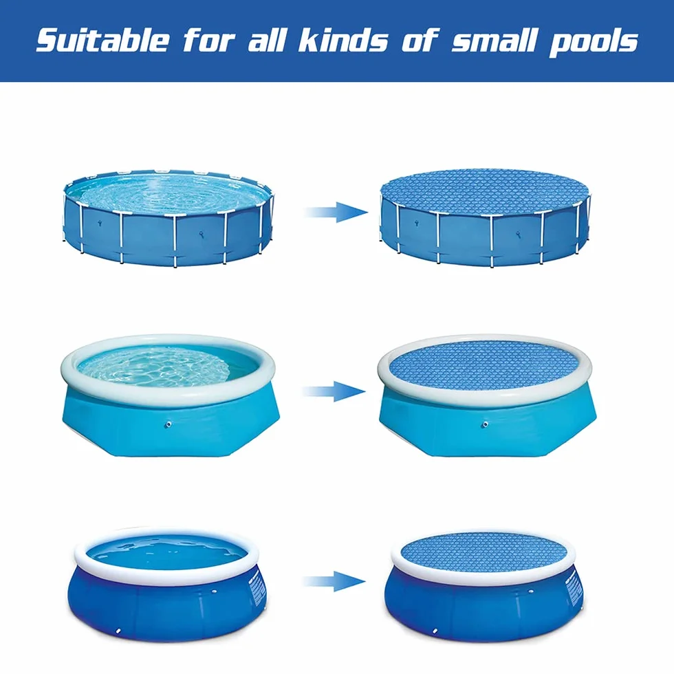 Manta Termica Piscina Redonda Ø 300 cm Cobertor Verano Calentador Solar UV Lamina