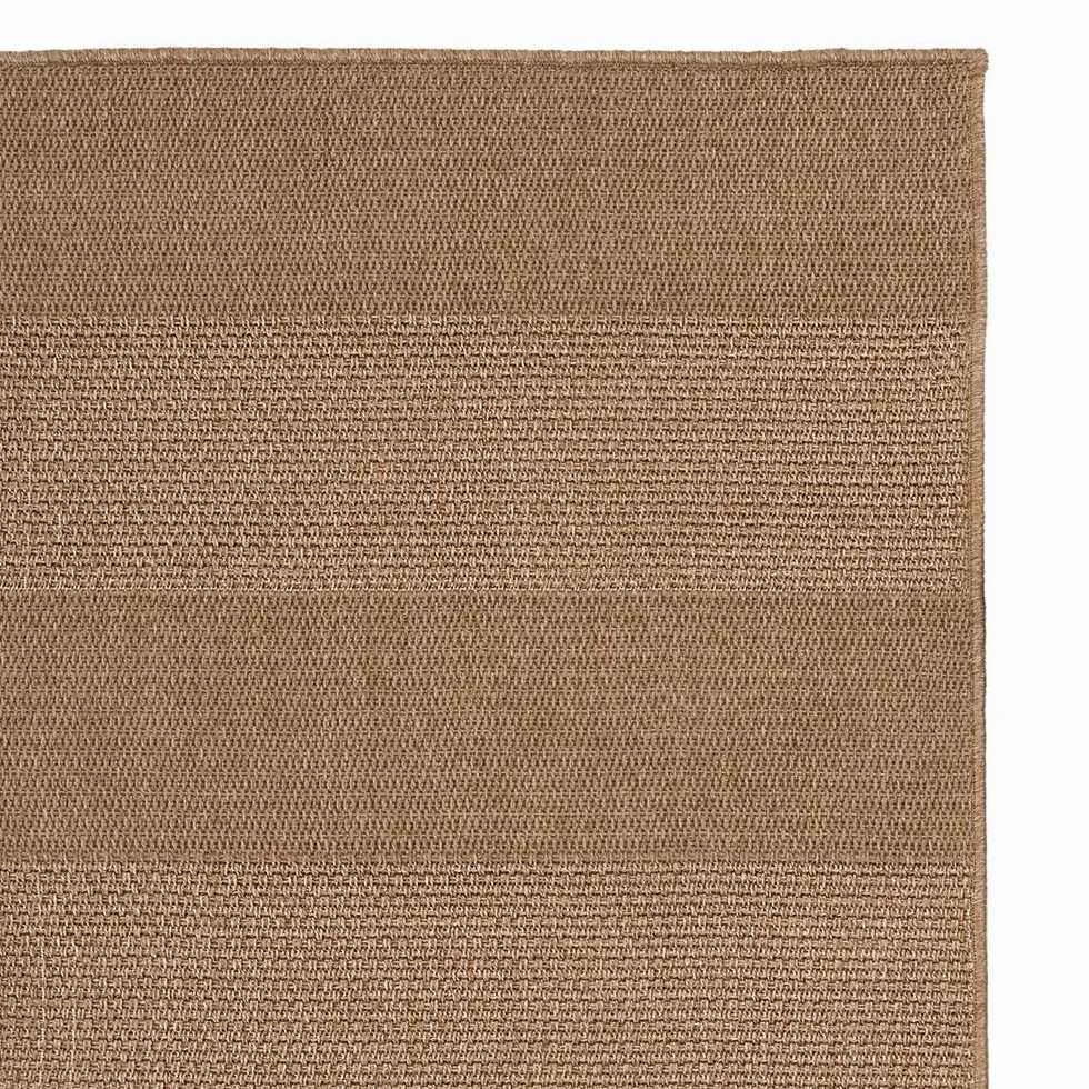 Alfombra Exterior Polipropileno Beige 80x150 cm Antideslizante Látex Resistente Intemperie Terraza