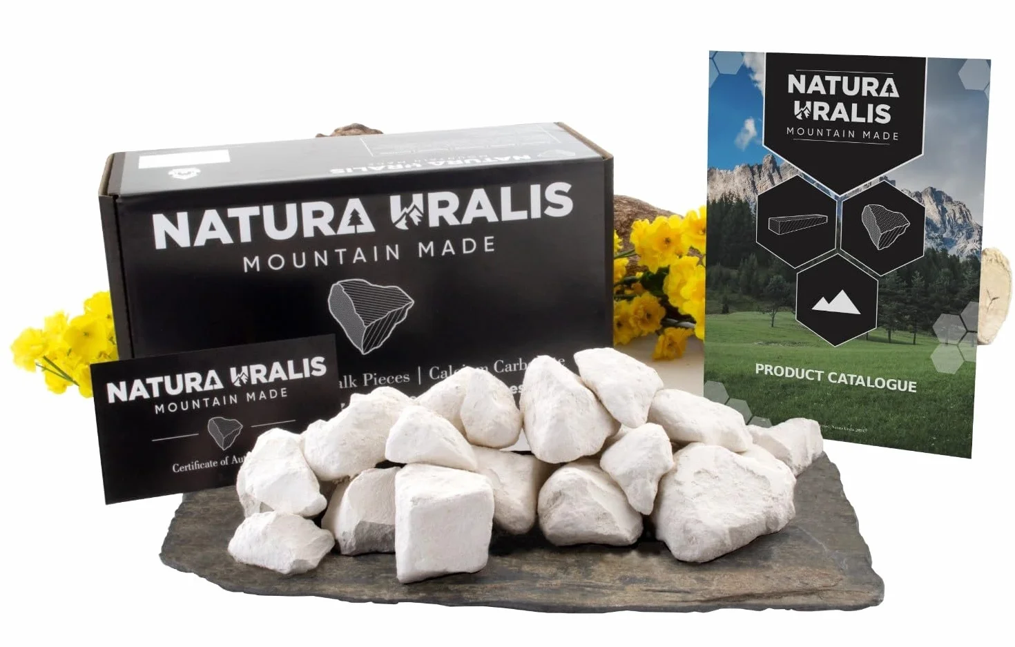 Natura Uralis Trozos de Tiza Blanca 200g - Carbonato de Calcio Natural
