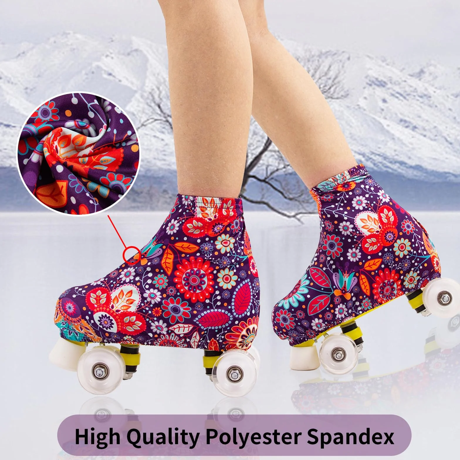 Funda elástica para Patines de Hielo Cubiertas Patinaje Artístico Patines Linea Niños Adultos