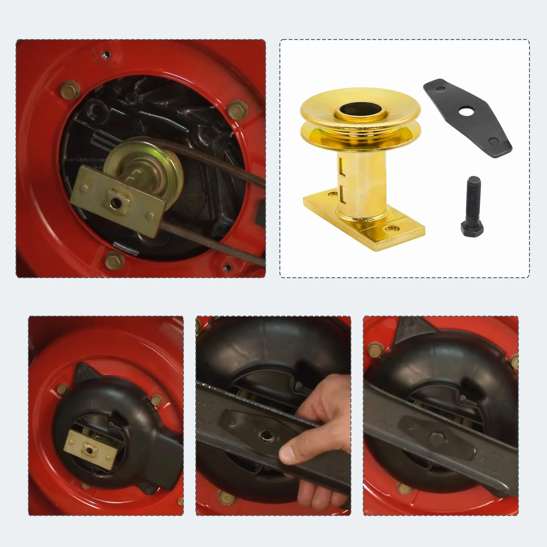 Thaekuns 687-02528 - Adaptador de Cuchilla para cortacésped con polea, Kit de Adaptador de polea de accionamiento de 25 mm para MTD Yard-Man Troy-Bilt TB230 240 260 280, etc