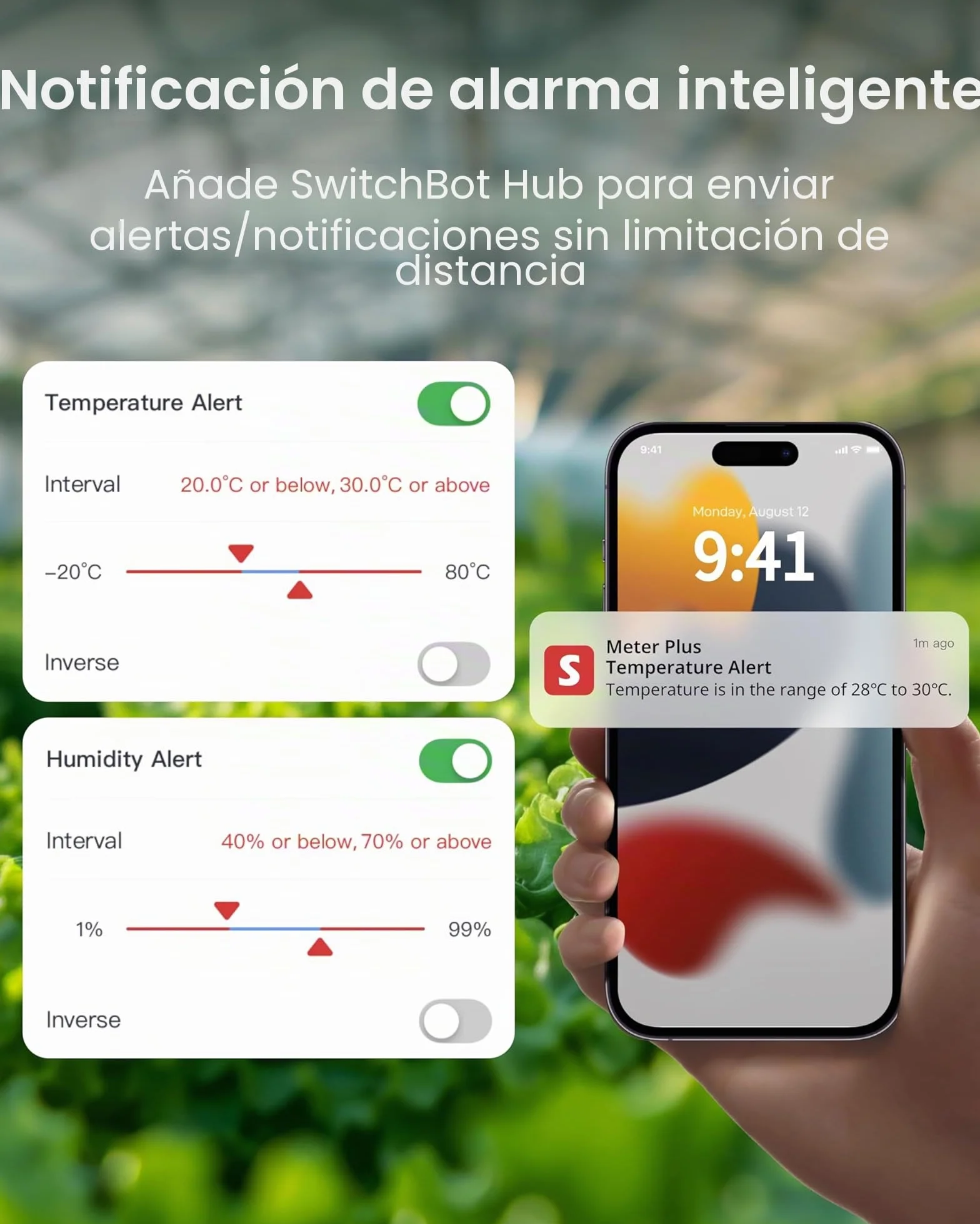 SwitchBot Termómetro Higrómetro Interior Sensor Temperatura Humedad Bluetooth 3 Pulgadas Juego 3