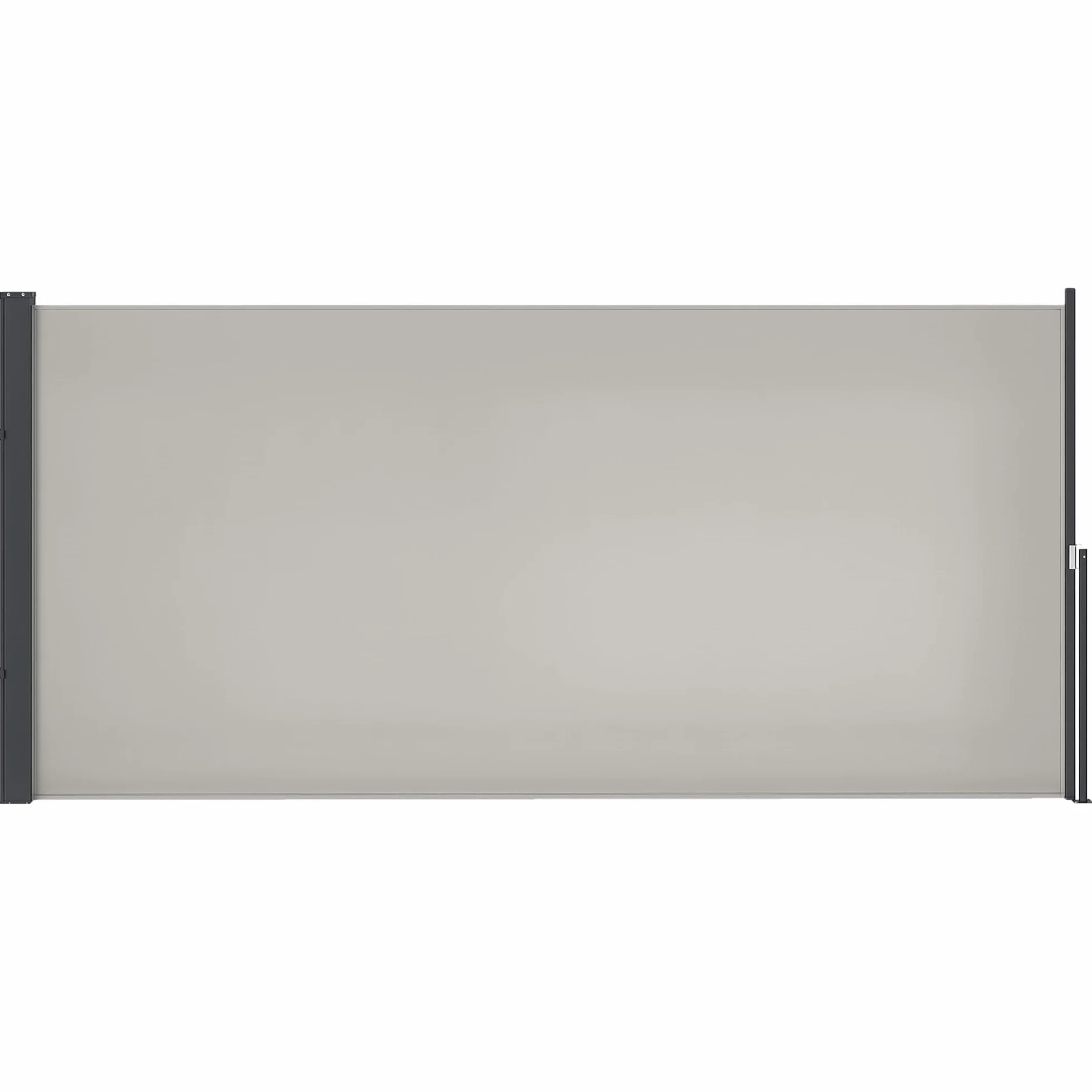 Outsunny Toldo Lateral Retráctil Pantalla Anti-UV 300x140 cm Gris Claro | Pantalla Enrollable, Mampara de Privacidad, Impermeable, Exterior, Jardín, Balcón, Terraza
