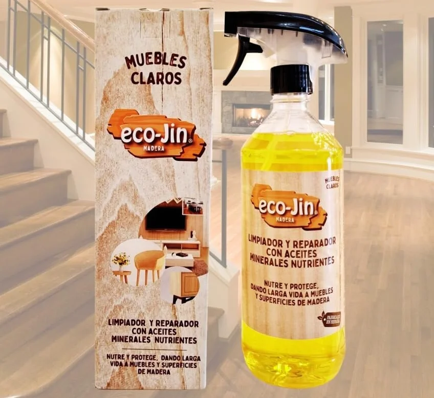 ÓLEO LIMPIADOR MADERAS MUEBLES REPARADOR RESTAURADOR ABRILLANTADOR ECO-JIN (MADERAS CLARAS)