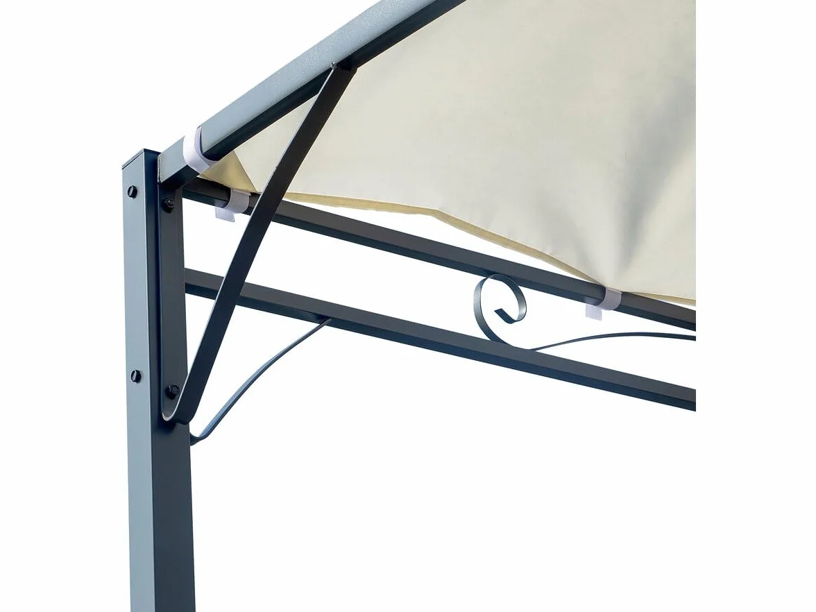 Pérgola metálica Inclinada 3 x 2,5 m Beige Habitat et Jardin