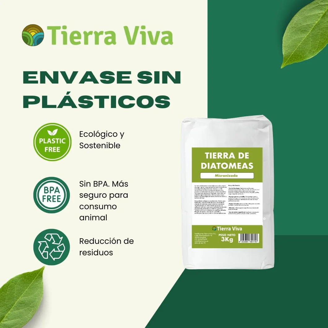 Tierra de Diatomeas Micronizada 3KG 100% Ecológico Sin Aditivos