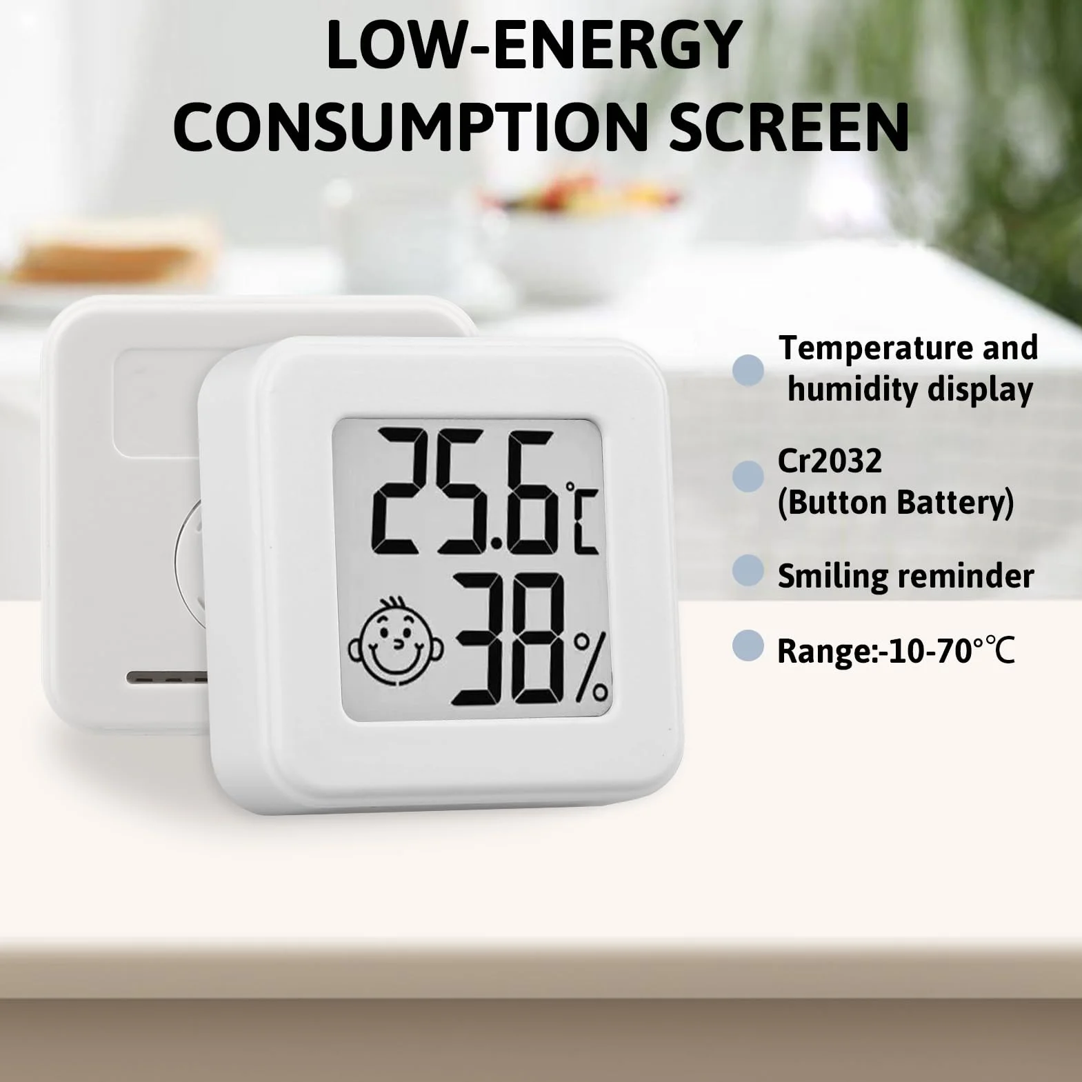 Higrómetro Termómetro Digital Interior 6 Piezas, Medidor de Temperatura y Humedad con Pantalla LED