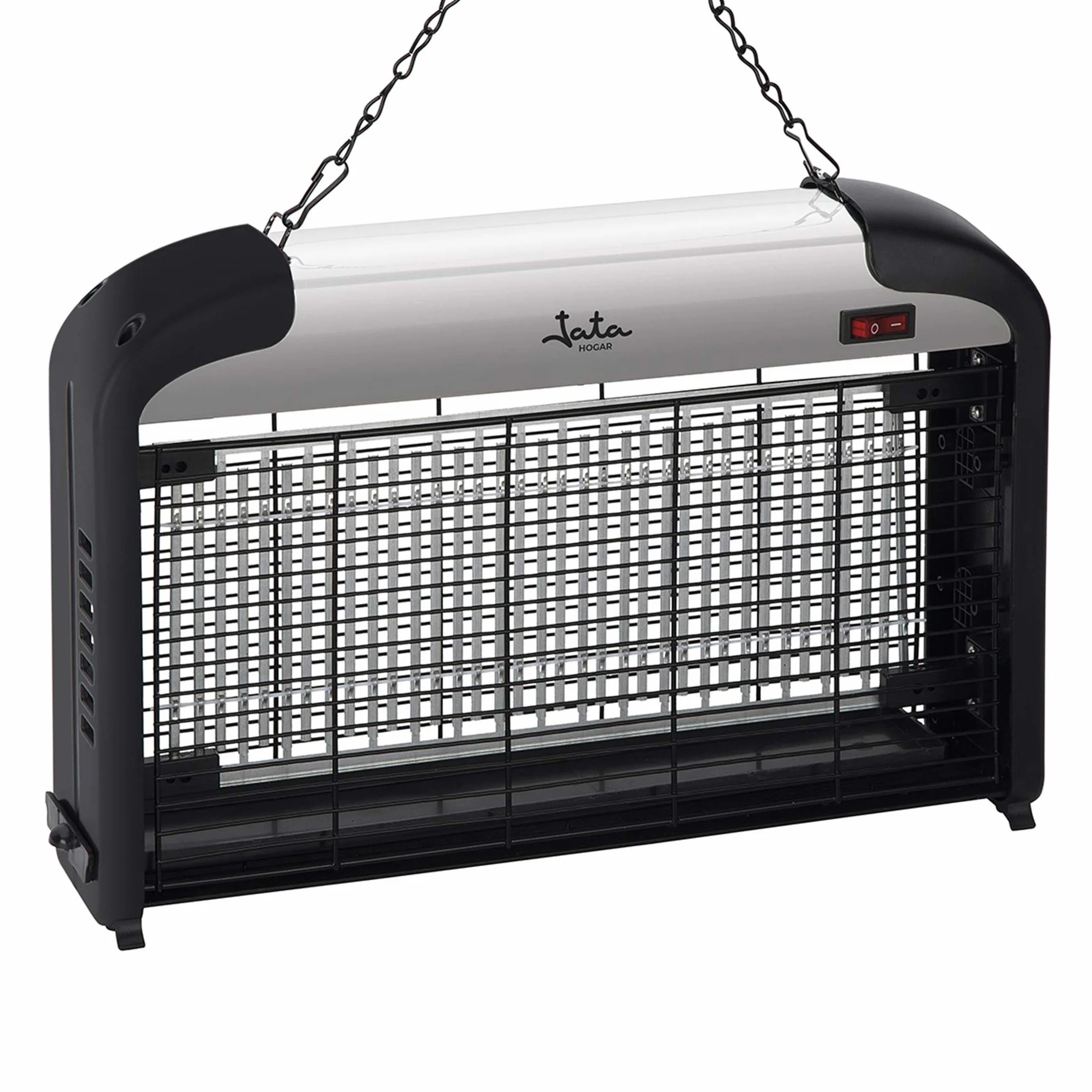 JATA HOGAR MELI0620 - Antimosquitos Eléctrico Interior 50 m² con 28 LED UV, Mata Mosquitos Silencioso con Mando a Distancia, Bandeja Extraíble, Bajo Consumo, Trampa Insectos para Hogar y Negocio