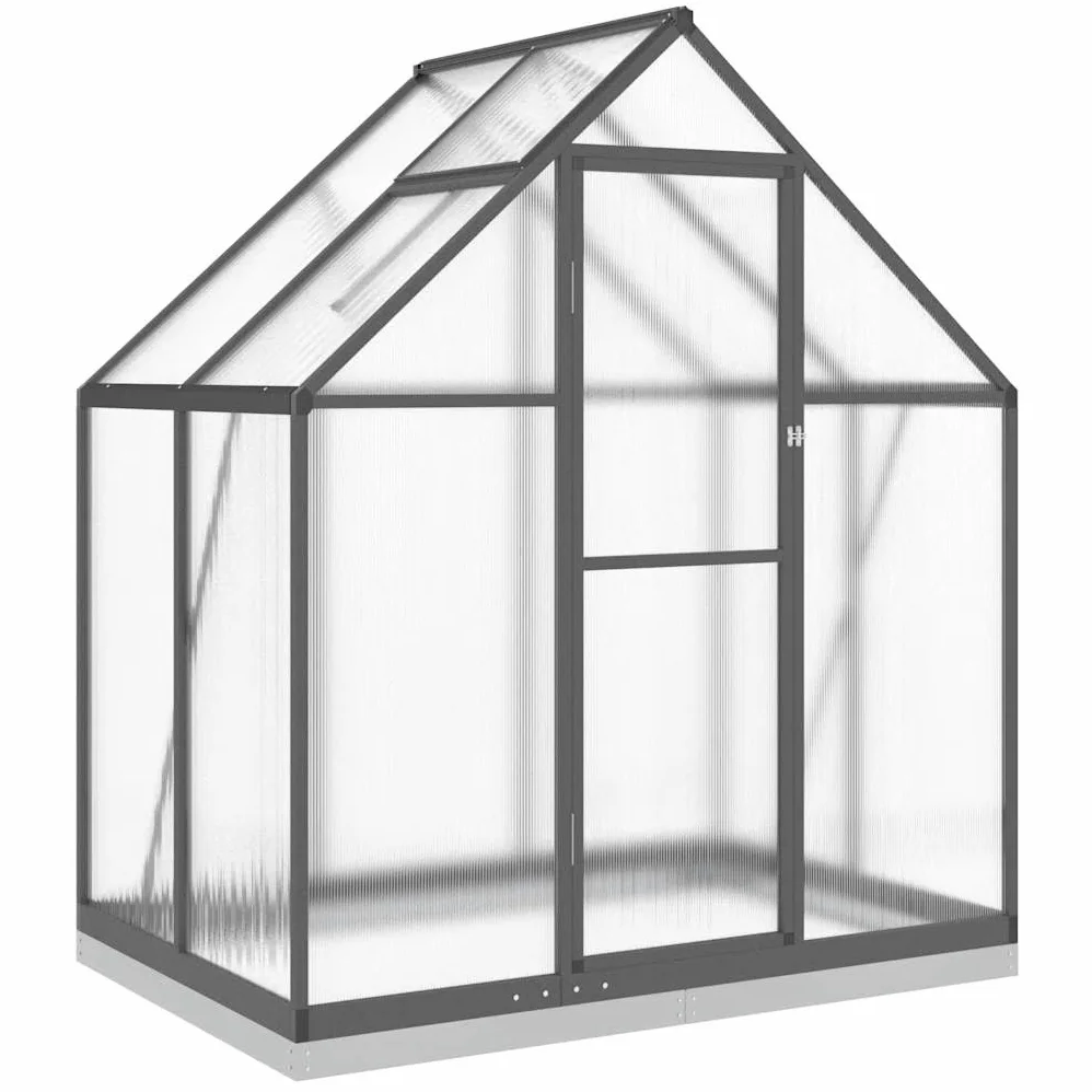 vidaXL Invernadero con Marco Base Aluminio Antracita 169x114x202 cm