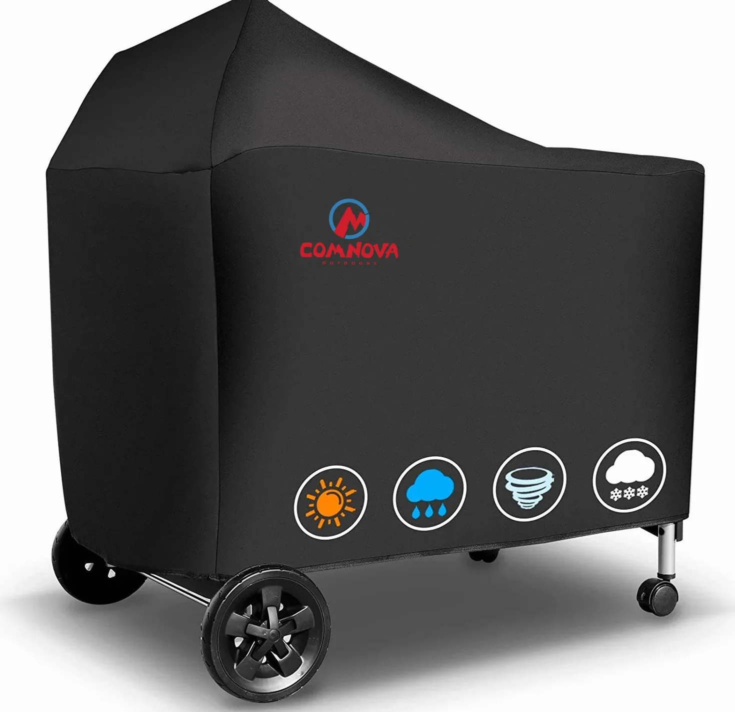 Comnova - Funda para parrilla Weber Performer Premium y Deluxe de 22 pulgadas, cubierta de barbacoa 600D para parrilla de carbón Weber Performer Premium/Deluxe de 22 pulgadas, resistente, impermeable,