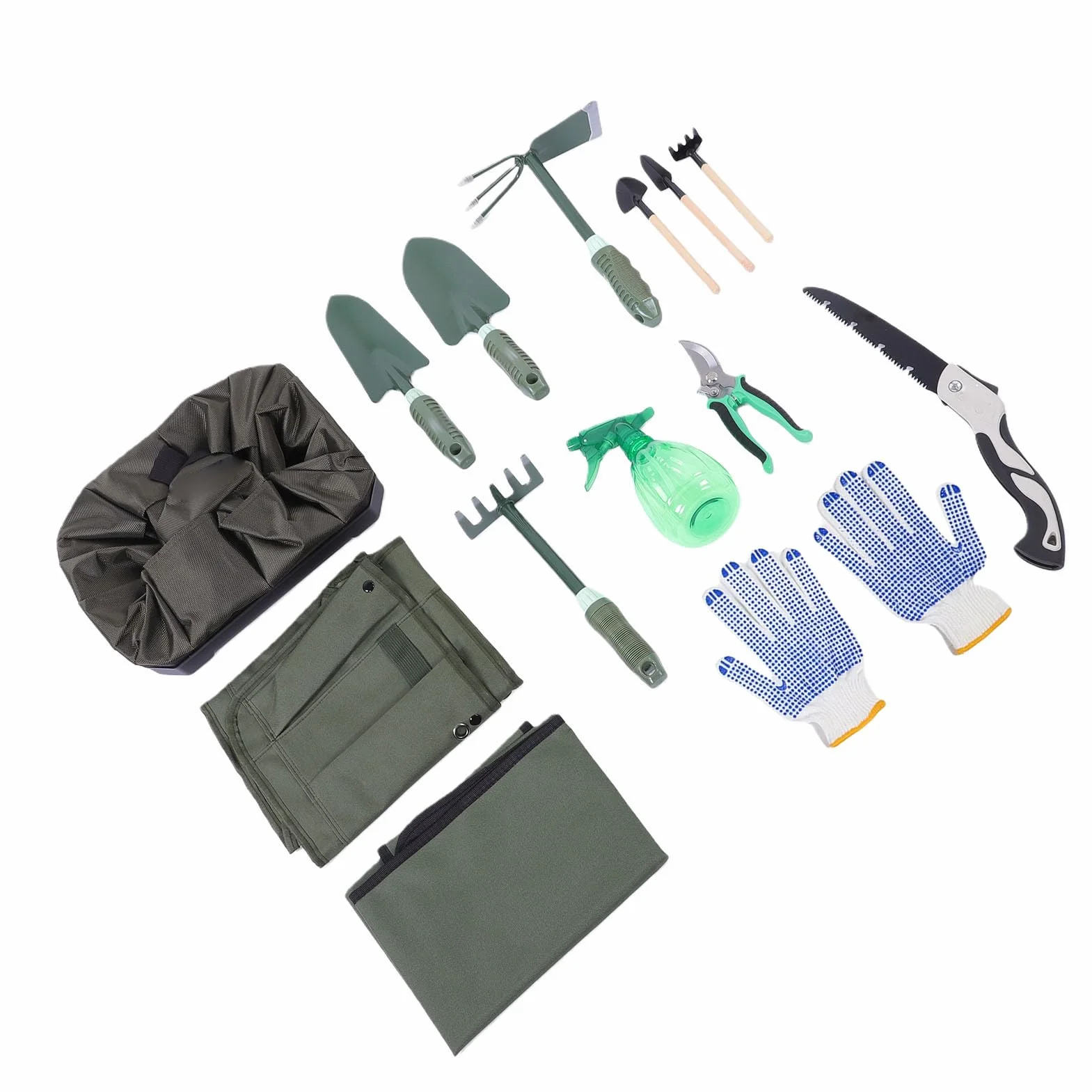 Topiky Juego de Herramientas Manuales de Jardín Herramientas Ergonómicas Multiusos para Amantes del Jardín: Disposición Completa de 7 Piezas con Seguros y Materiales Duraderos
