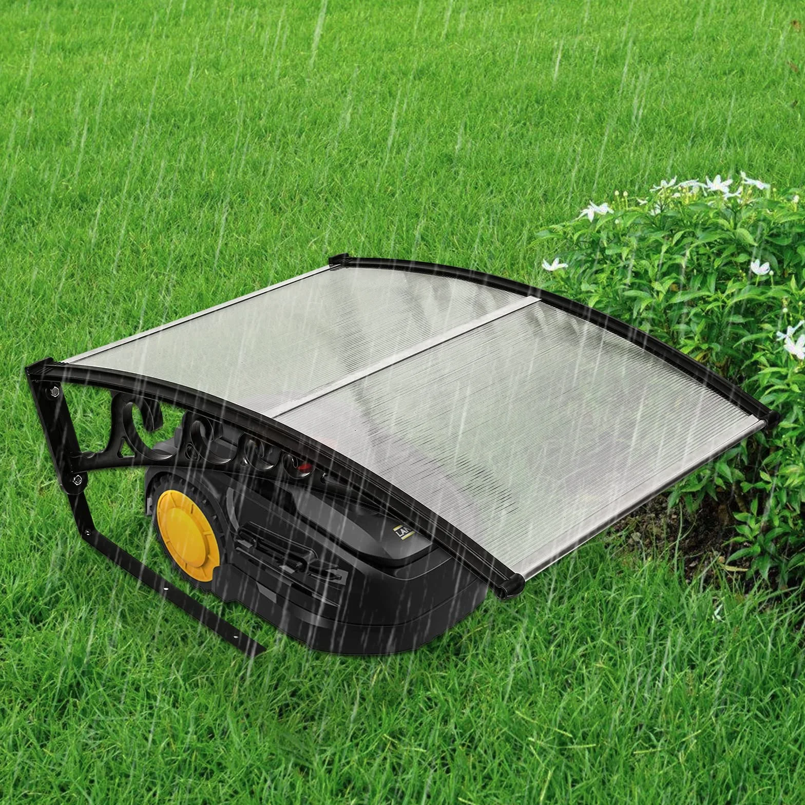 Robot cortacésped Garaje Techo Carport 106 x 87 x 50 cm Automower protección lluvia granizo UV