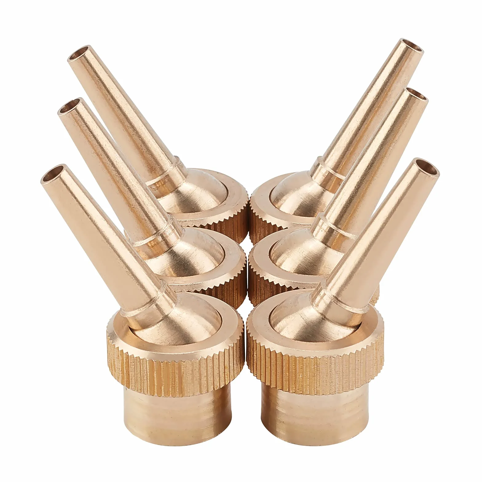 AHANDMAKER 6 Piezas Boquillas de Latón para Fuentes, 19 mm DN15 Aspersor Ajustable para Estanque
