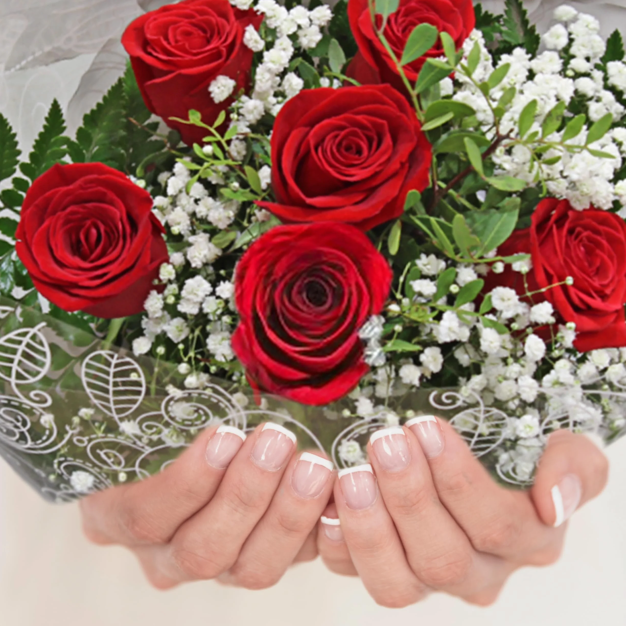 TeleROSA Ramo 6 Rosas Rojas Naturales - Flores a domicilio con tarjeta dedicatoria