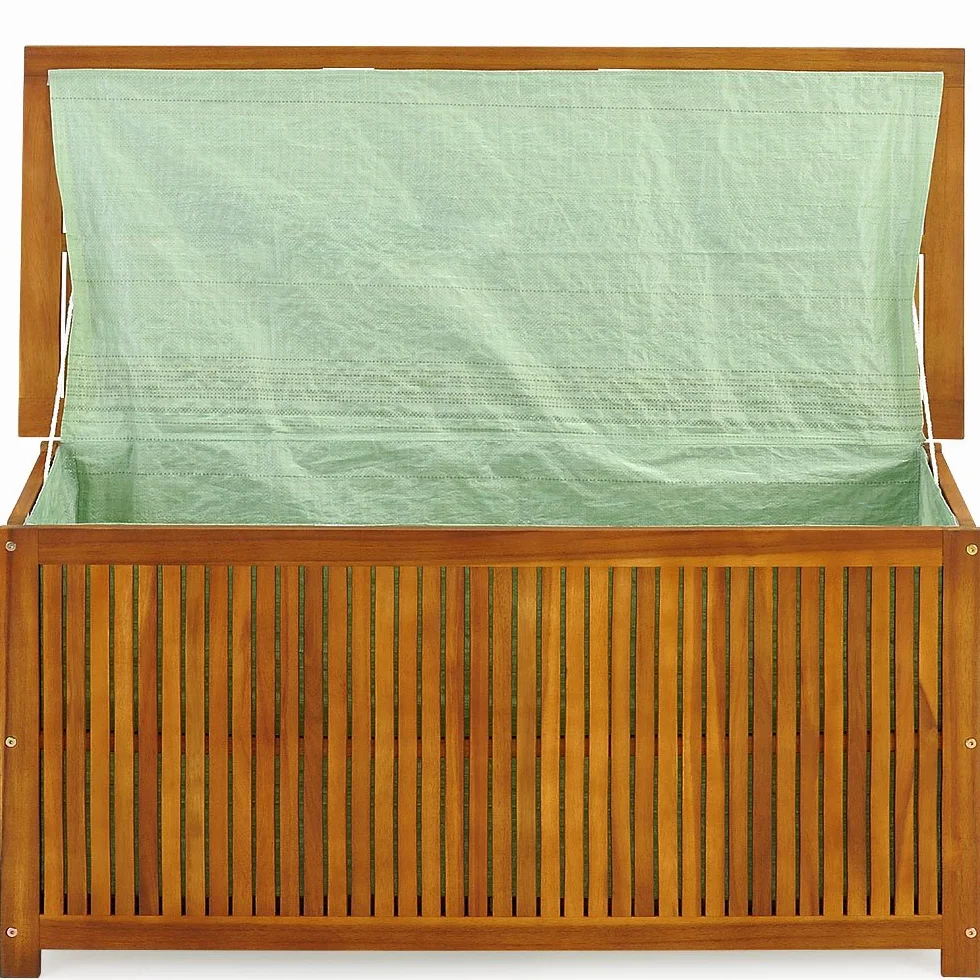 CASARIA Baúl Almacenaje Exterior 205L Madera Acacia 115x50x59cm Jardín