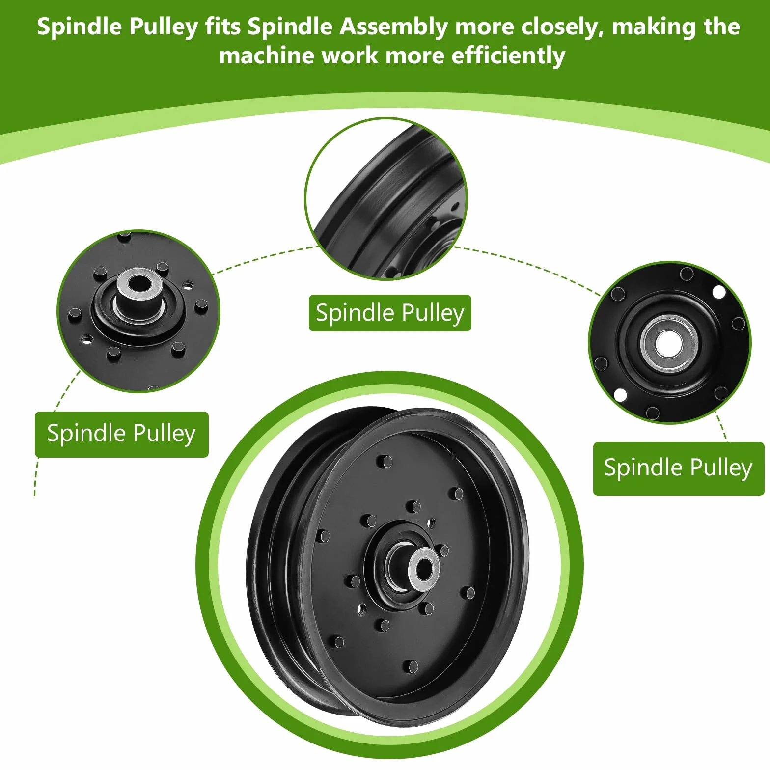 Juego de 3 poleas tensoras planas de repuesto para Cub Cadet MTD Troy Bilt 756-04511B 756-05042 RZT L S 42 pulgadas 46 pulgadas 50 pulgadas Mustang XP Z6600 Z6400 ZS6500 Cortacésped Piezas