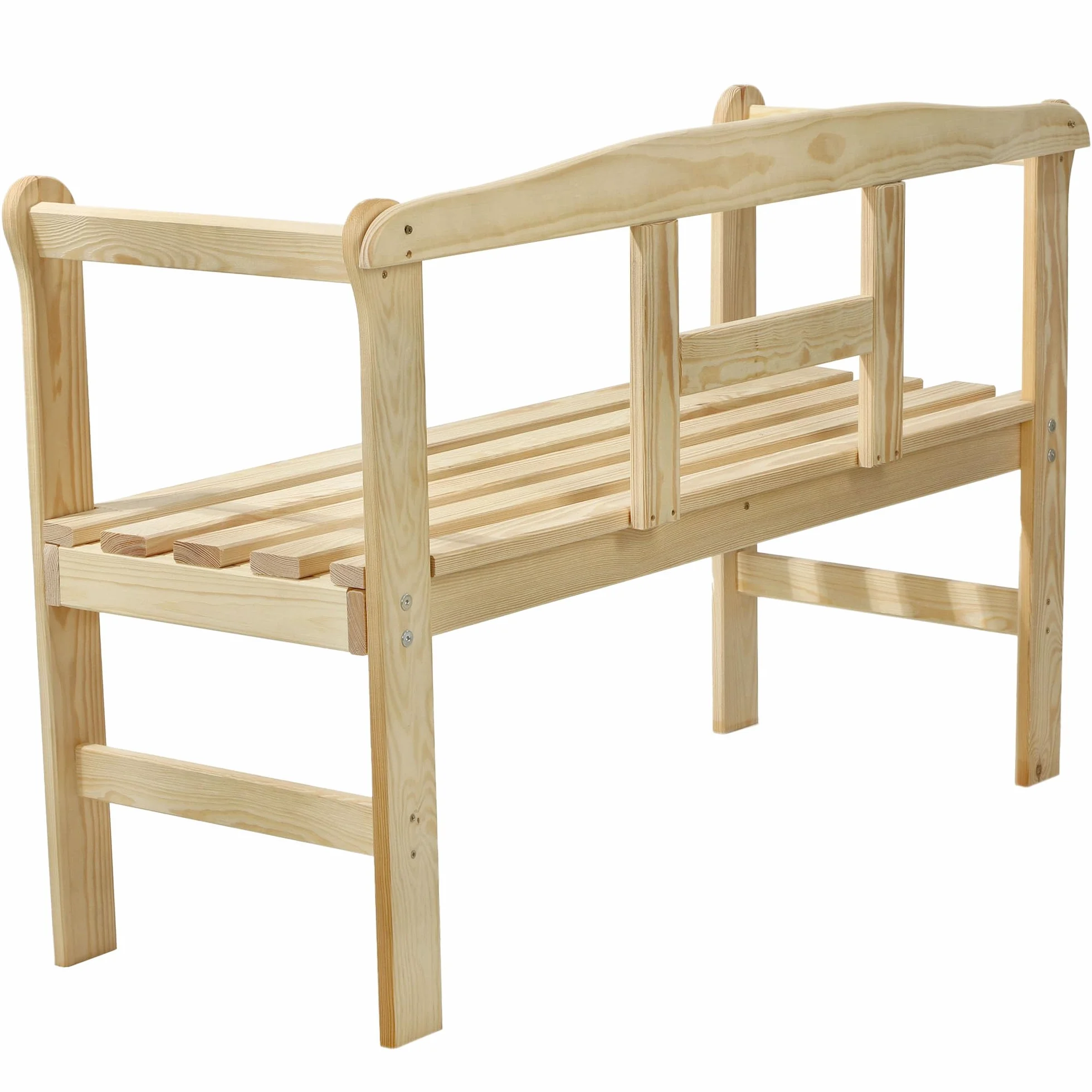 KADAX Banco de Jardín de Madera 119x44x76 cm Resistente a la Intemperie