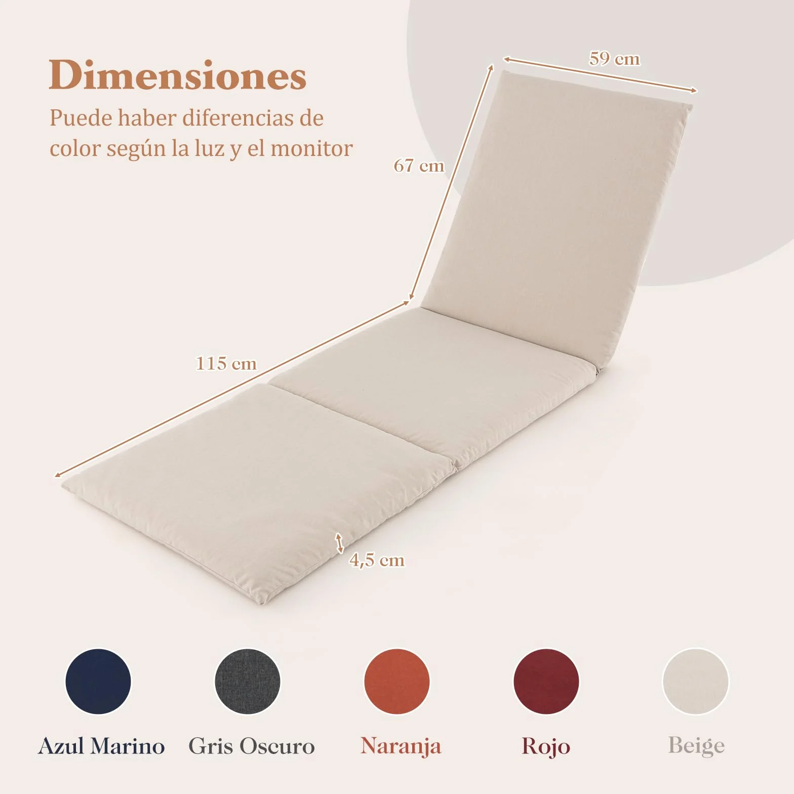 COSTWAY Tumbona Impermeable 182x59x4.5cm Colchonetas Exterior con Correas Fijación Cierre Gancho Bucle Blanco 2