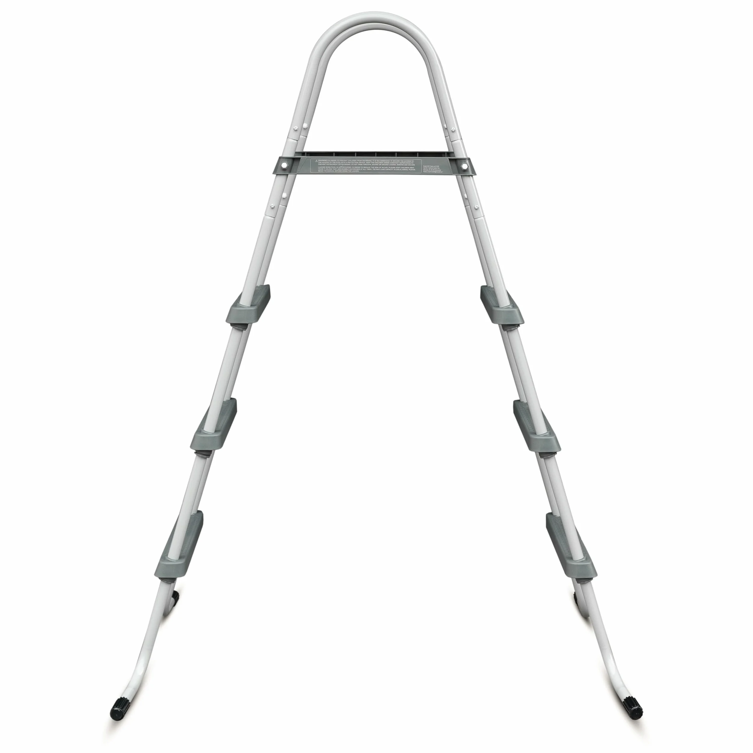 Escalera de piscina estable de metal hasta 107 cm, escalones anchos, montaje rápido