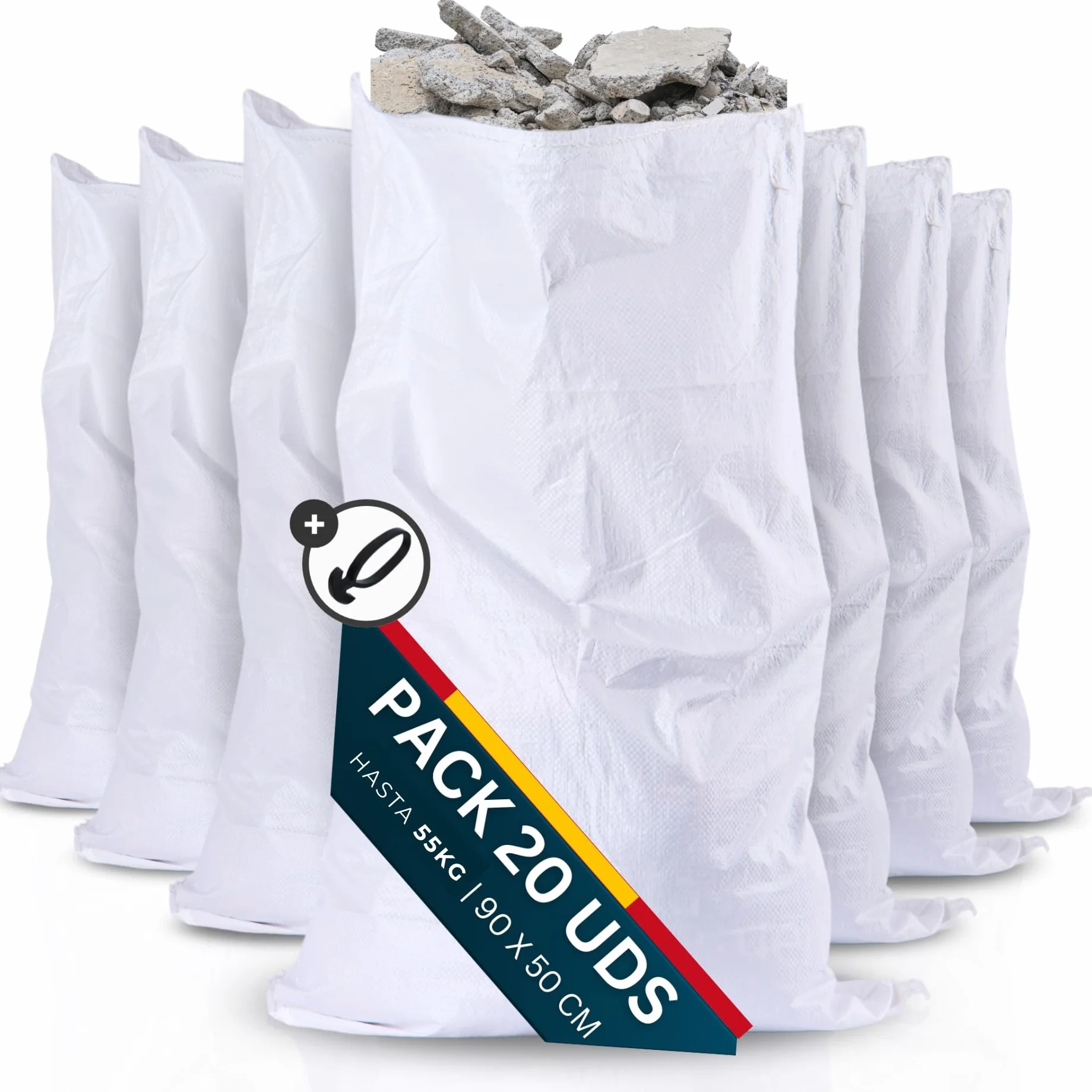 Sacos Para Escombros 50x90cm Resistentes 55kg Pack 20
