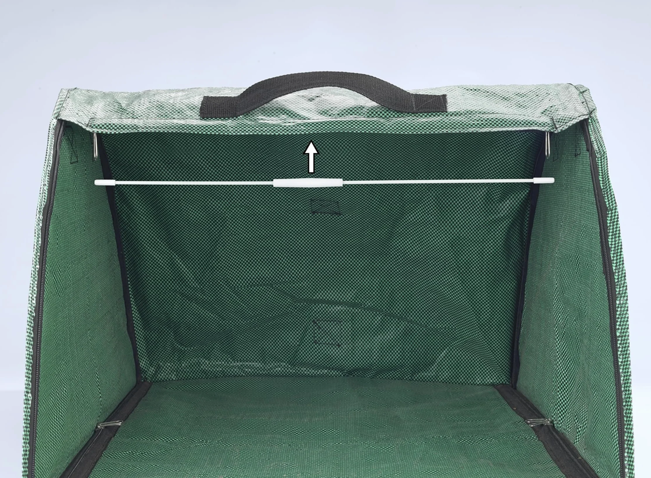 Maximex Recogedor de Hojas XL 50x35x75 cm Plástico PP Fibra de Vidrio Verde/Blanco